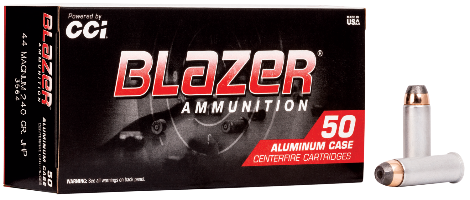 CCI Blazer Pistol Ammo 44 Rem Mag 240 gr. Jacketed Hollow Point 50 rd.