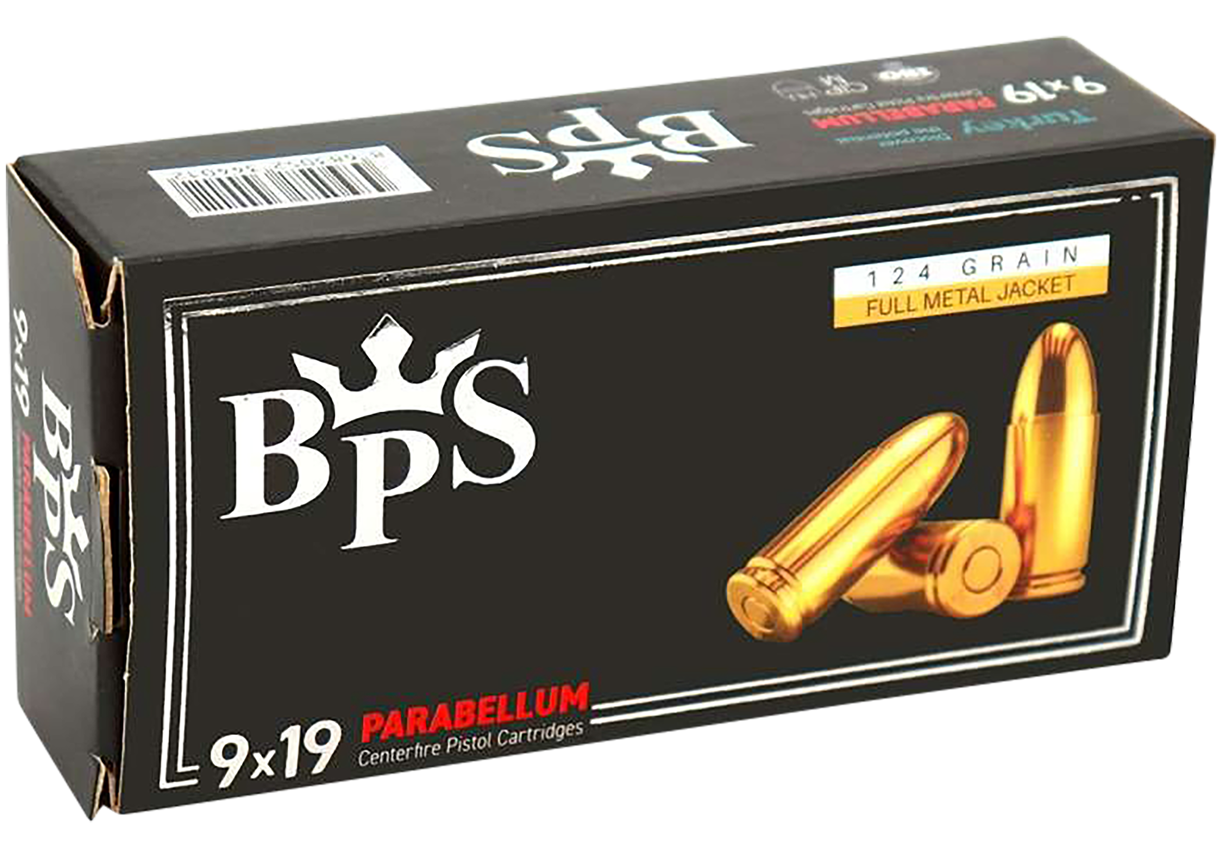 Hyperion Munitions PARABEELUM BPS  9mm 124 gr Full Metal Jacket (FMJ) 50 Rounds