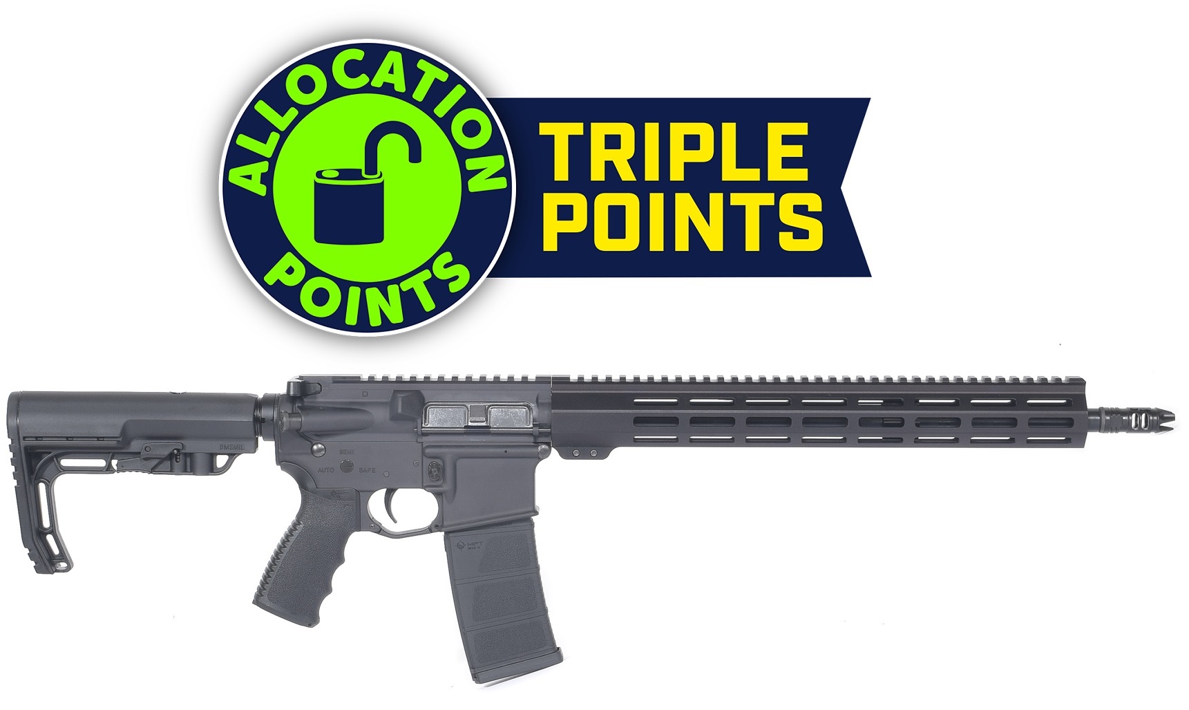Andro Corp Industries ACI-15 556 Bravo 16 Mod 0, 5.56x45 NATO, 16in. Barrel, 30rd, 15" MLOK Handguard, MFT Furniture, Forged Receivers - Black