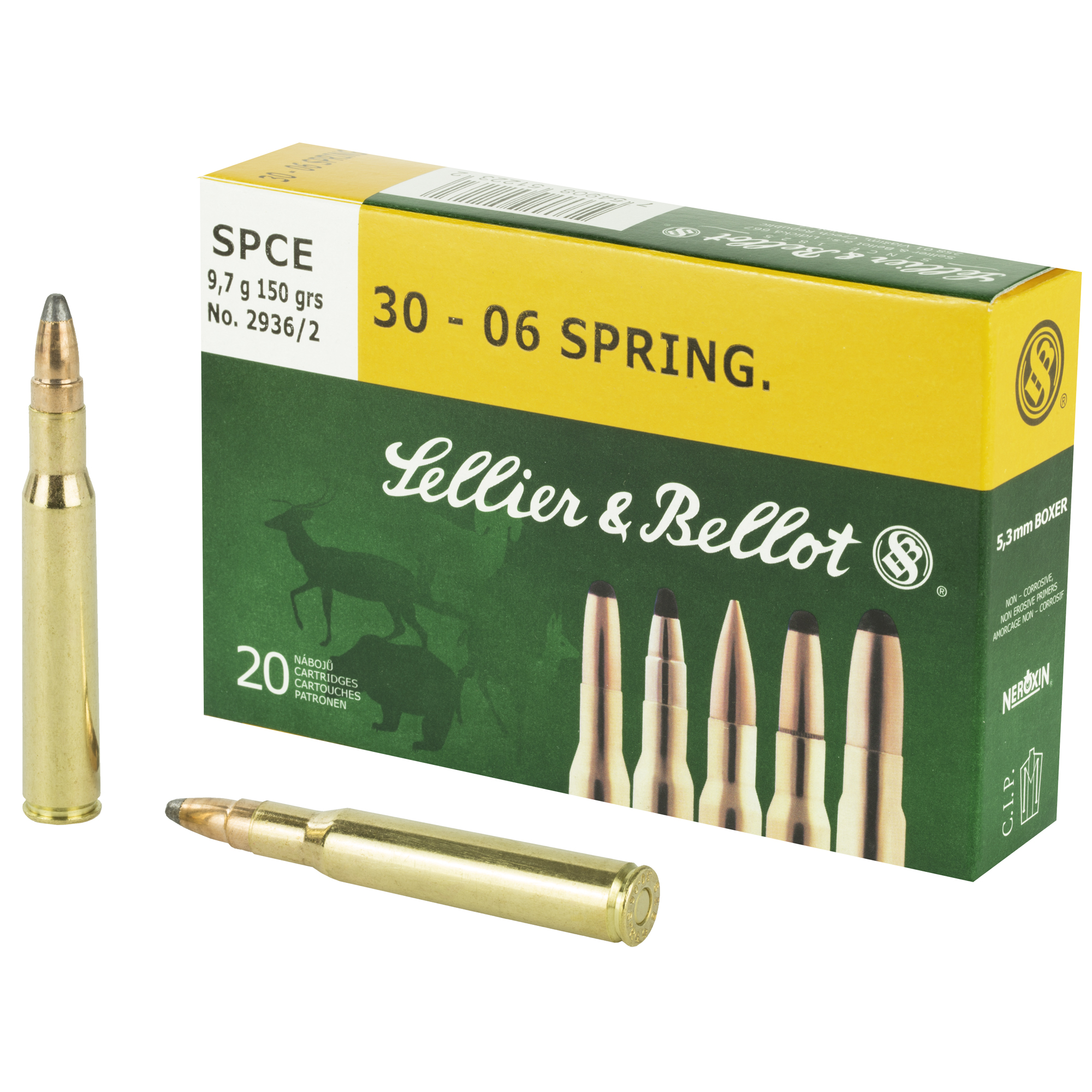 Sellier & Bellot SB3006C 30-06 Springfield Soft Point 150 Grain 20 Rounds