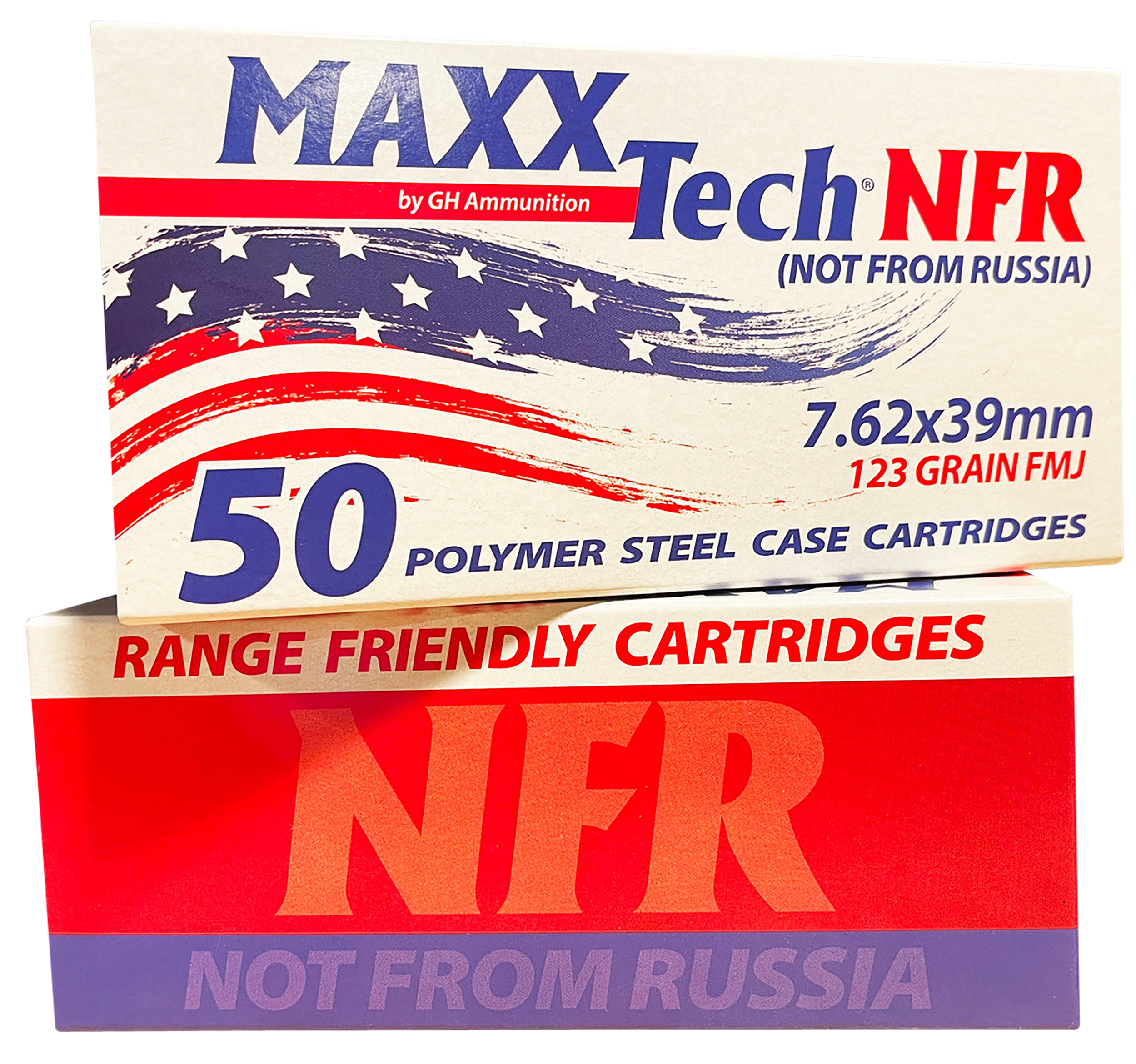 MAXXTech Steel Case Rifle Ammo 7.62x39 FMJ 123gr. 50 rd.