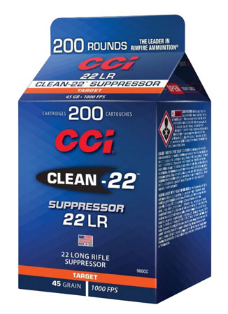 CCI Clean 22 22 Long Rifle Lead Round Nose 45 Grain 200 Rounds