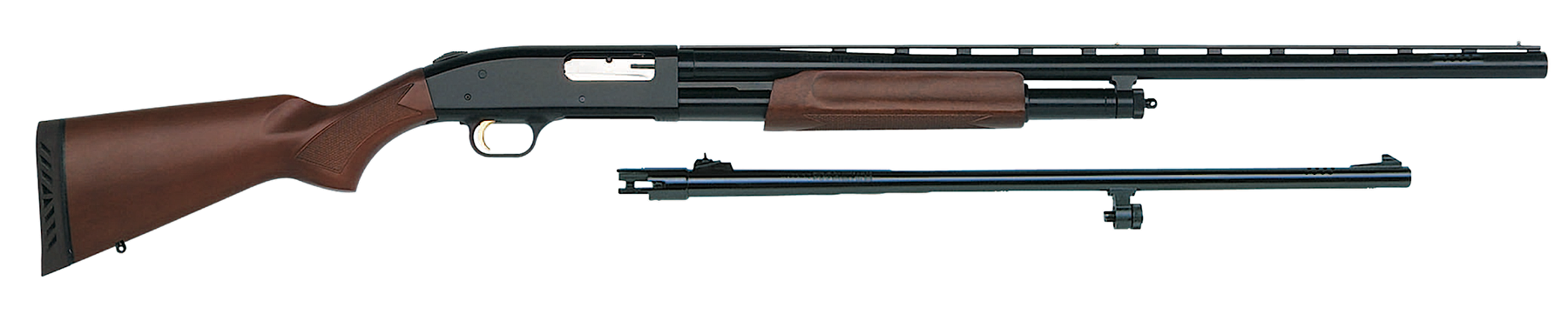 Mossberg 500 Combo Field/Deer Shotgun, 12 Gauge, 28 in and 24 in, 5+1, Blued Wood