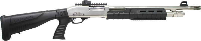 Iver Johnson PAS12 Pistol Grip, 12GA, 26in. Barrel, 5rd, Synth. Stock & Forend - Black (PAS12SNPG)
