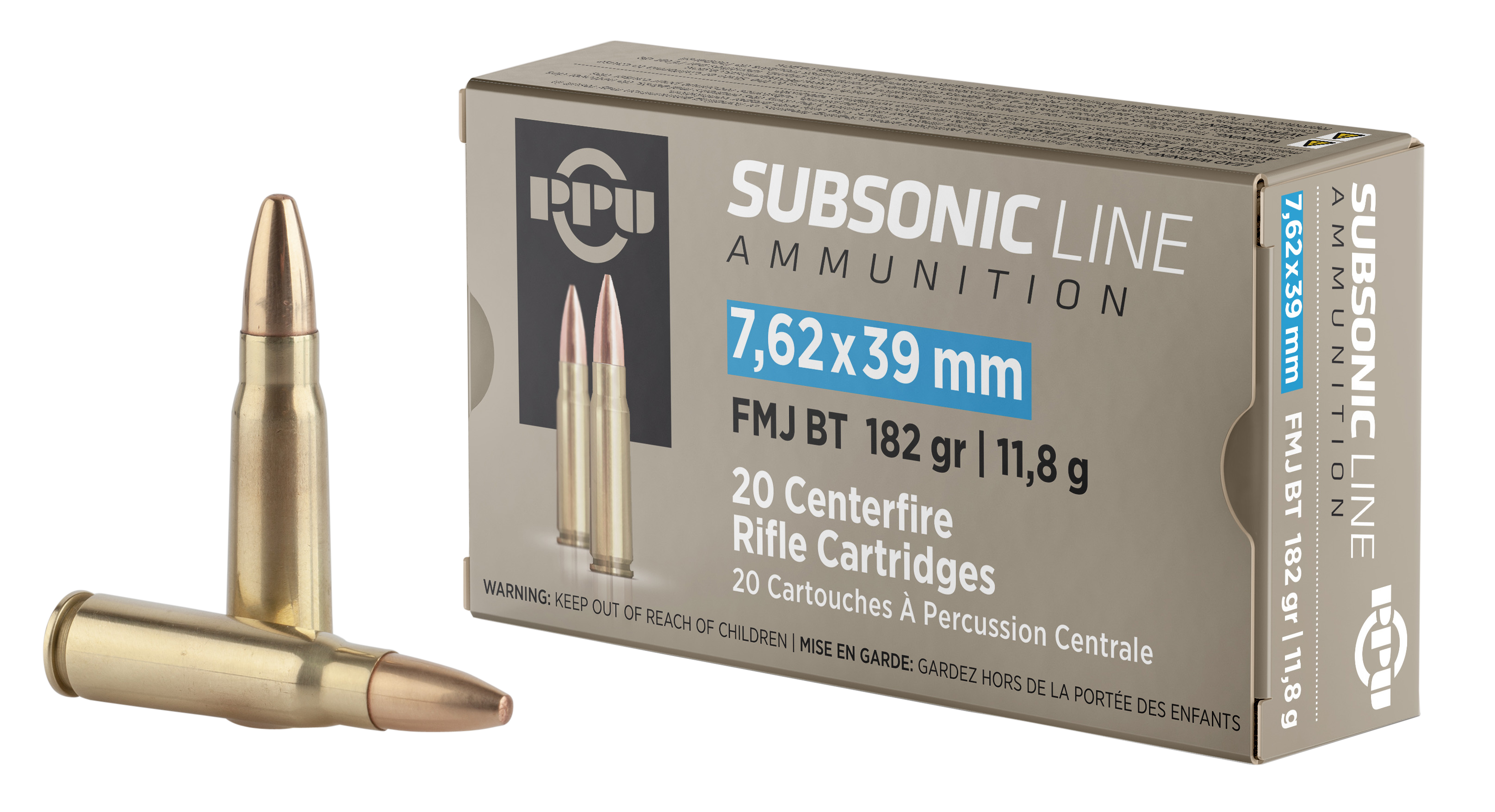 Prvi Partisan PPU PPS76239 7.62x39mm Full Metal Jacket Boat Tail 182 Grain 20 Rounds