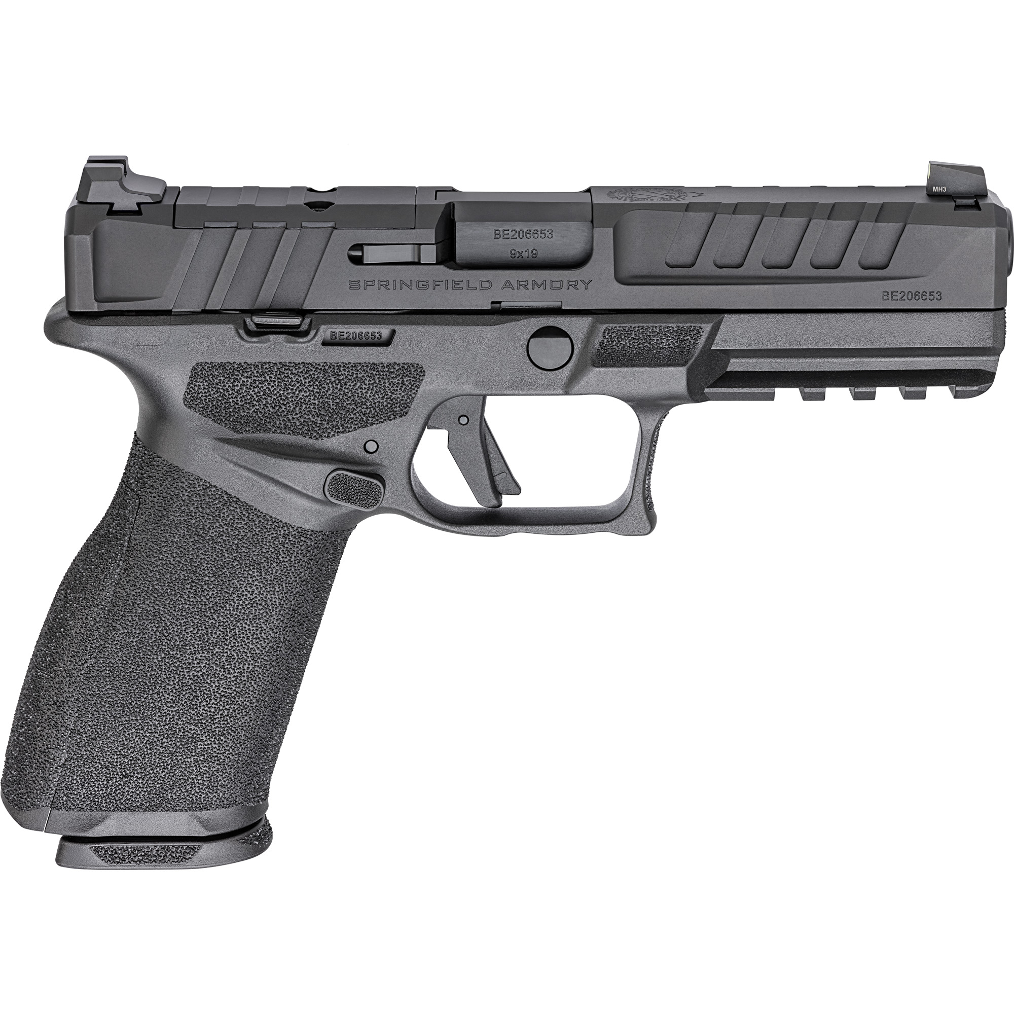 Springfield Armory EC9459BU Echelon  Full Size 9mm Luger 20+1 4.50" Black Melonite Steel Barrel & Optic Ready/Serrated Steel Slide, Black Polymer Frame w/Picatinny Rail, Textured Grip, 2 Mags