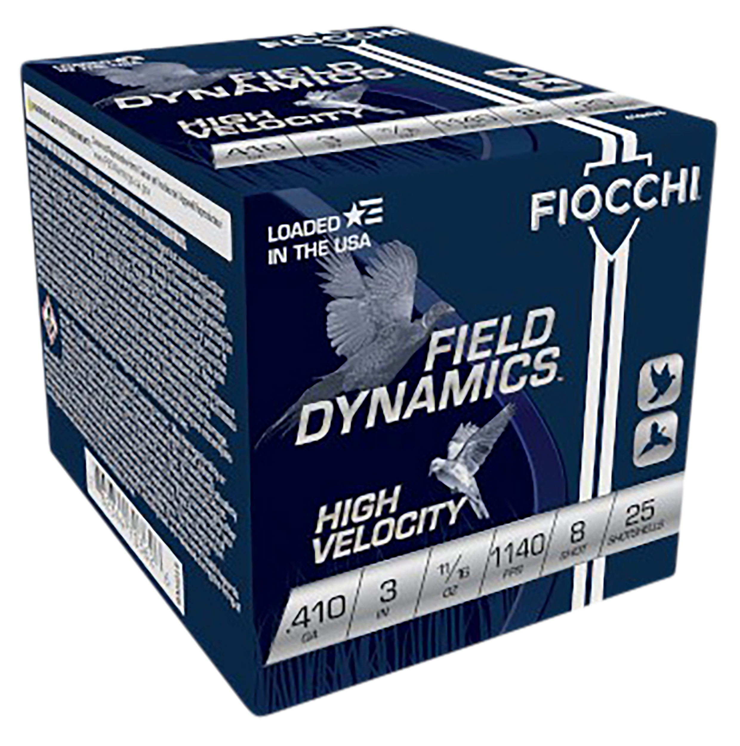 Fiocchi, High Velocity Hunting Loads, 410 Bore, Lead Shot, 11/16 oz, 25 Rounds