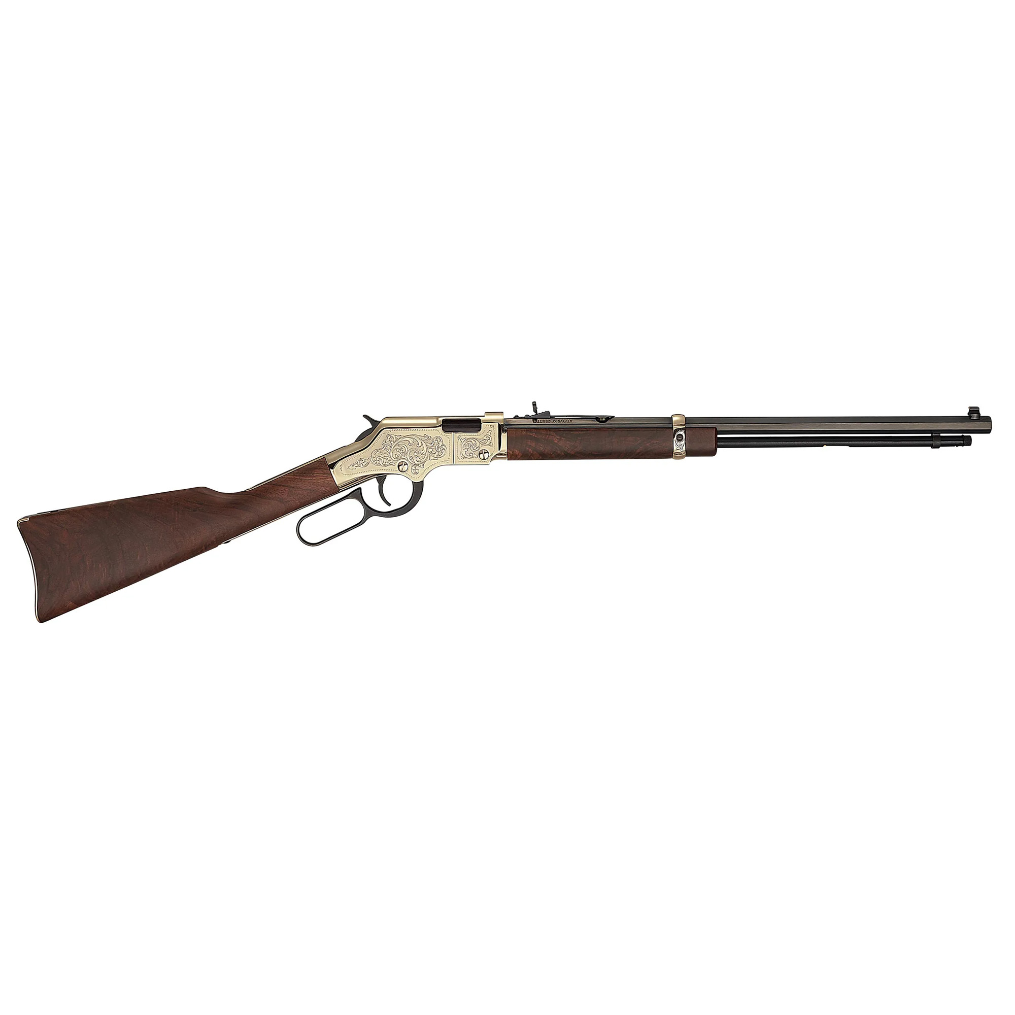 Henry H004D4 Golden Boy Deluxe 22 Long Rifle 20 Inch 16 Rounds Engraved Brasslite