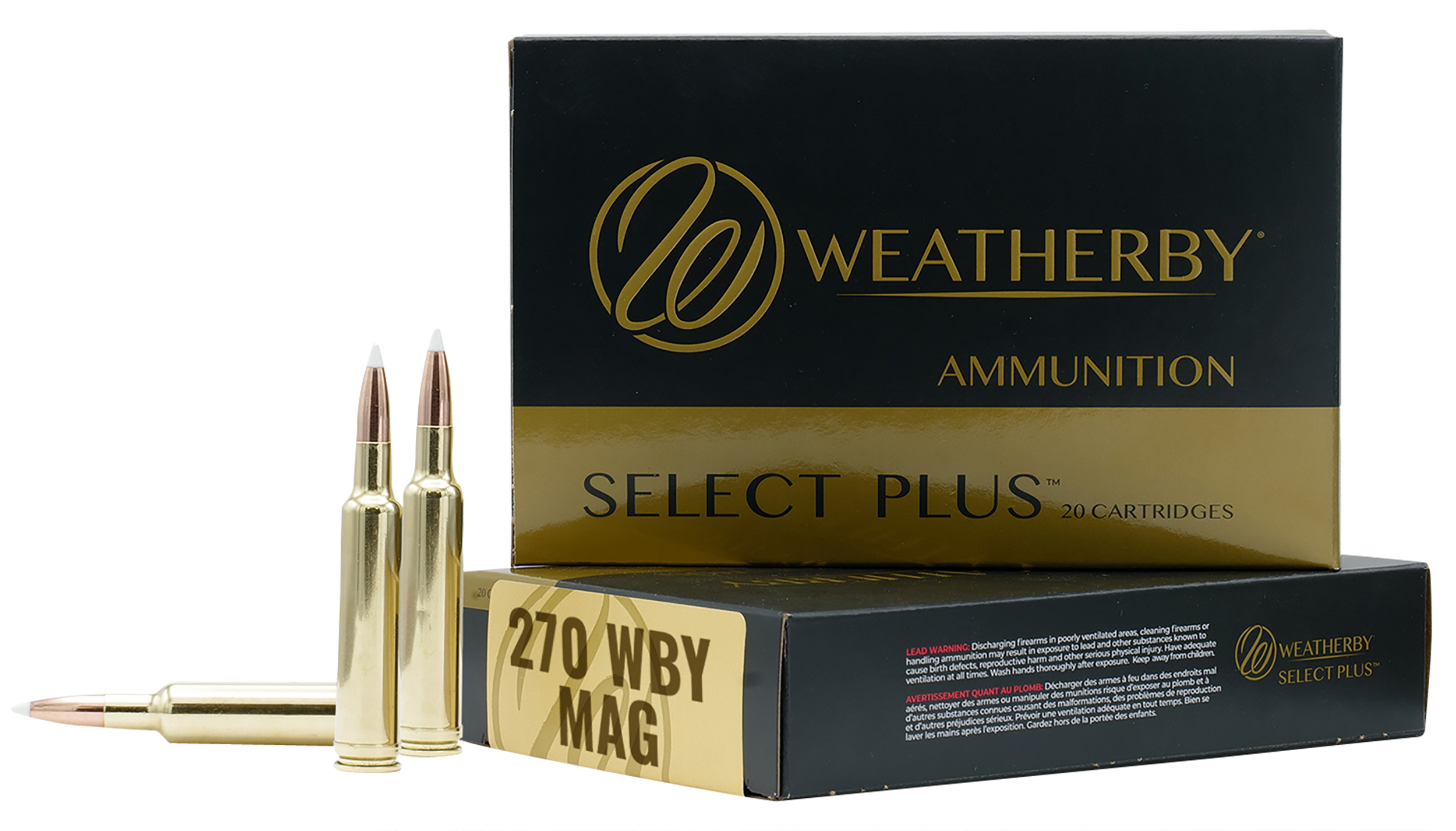 Weatherby B270130TTSX Select Plus 270 Weatherby Magnum Barnes Tipped TSX 130 Grain 20 Rounds