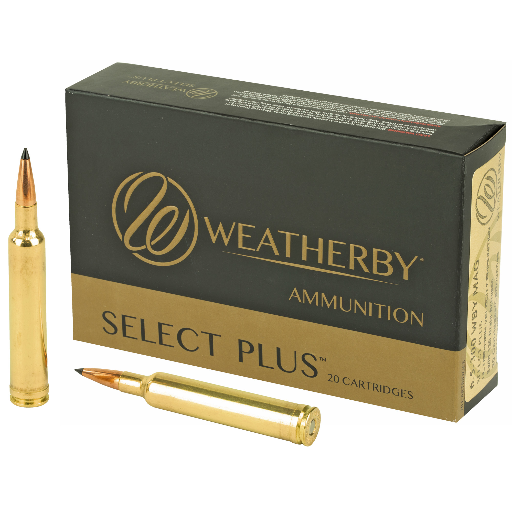 Weatherby Select Plus 6.5-300 Weatherby Magnum Swift Scirocco 130 Grain 20 Rounds