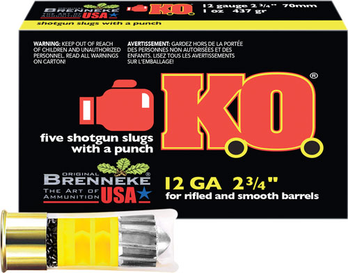 Brenneke KO Slugs 12 ga. 2 3/4 in. 1 oz. 5 rd.