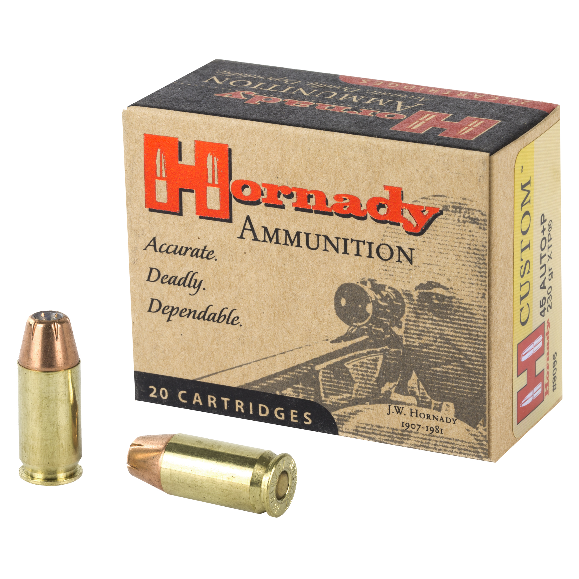 Hornady, Custom Pistol, 45 Acp, Hornady Xtp Hollow Point, 230 Grain, 20 Rounds