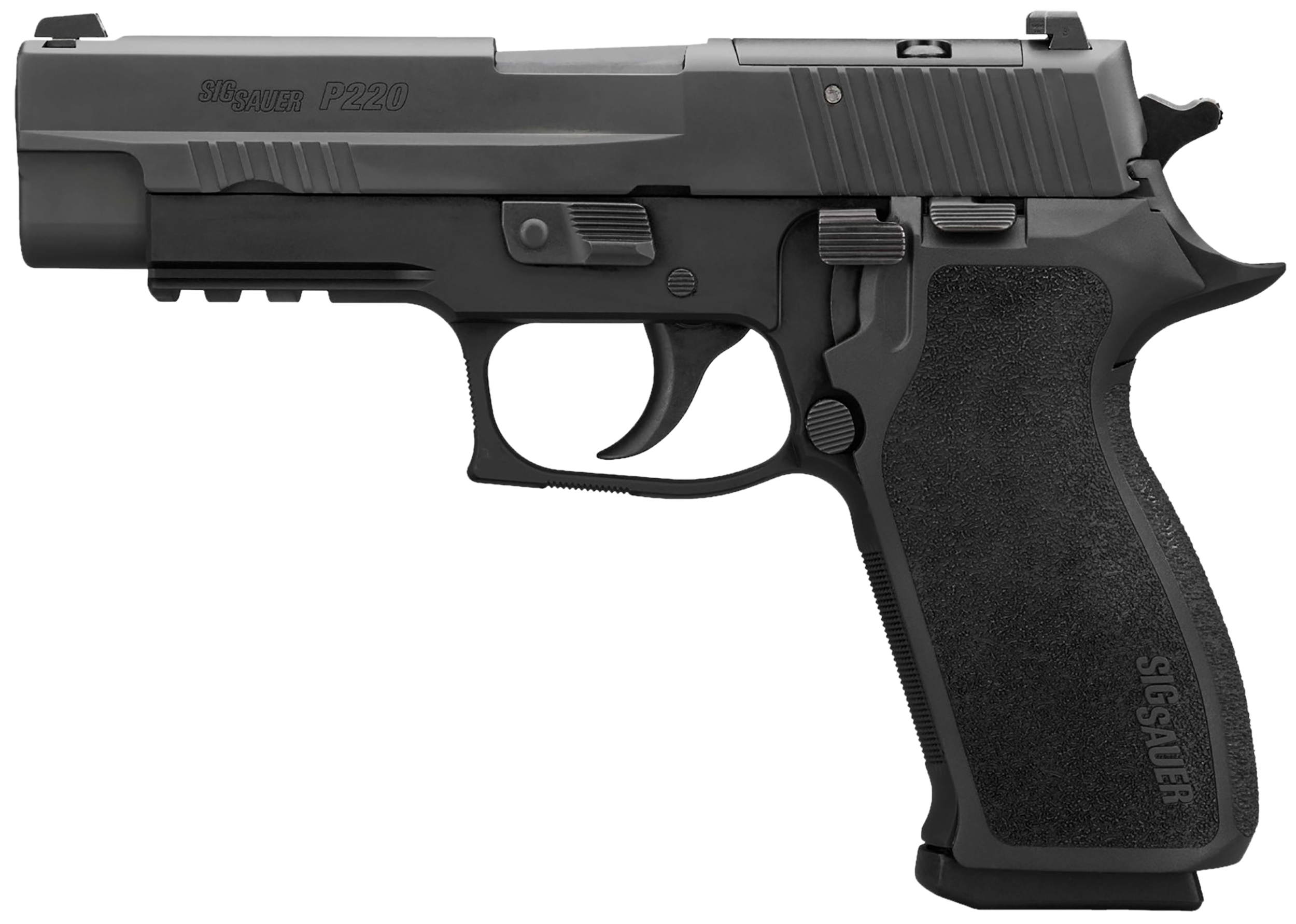 Sig Sauer P220 45 ACP 4.40 in 8+1 Nitron stainless slide Anodized E2 grip