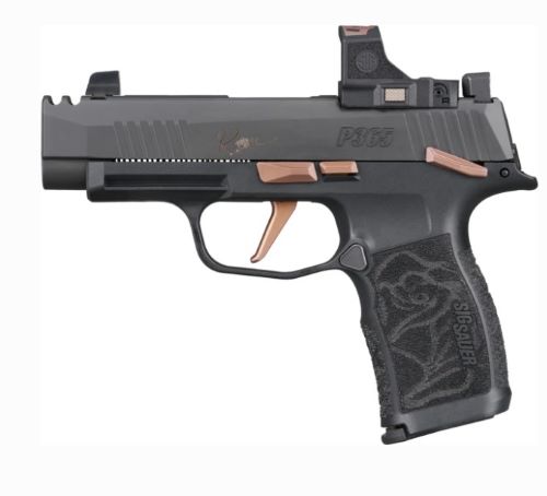 Sig Sauer, P365 Xl Comp Romeo, 9mm Luger, 3.1 inch, 12 rounds, Black/Colored Accents Finish