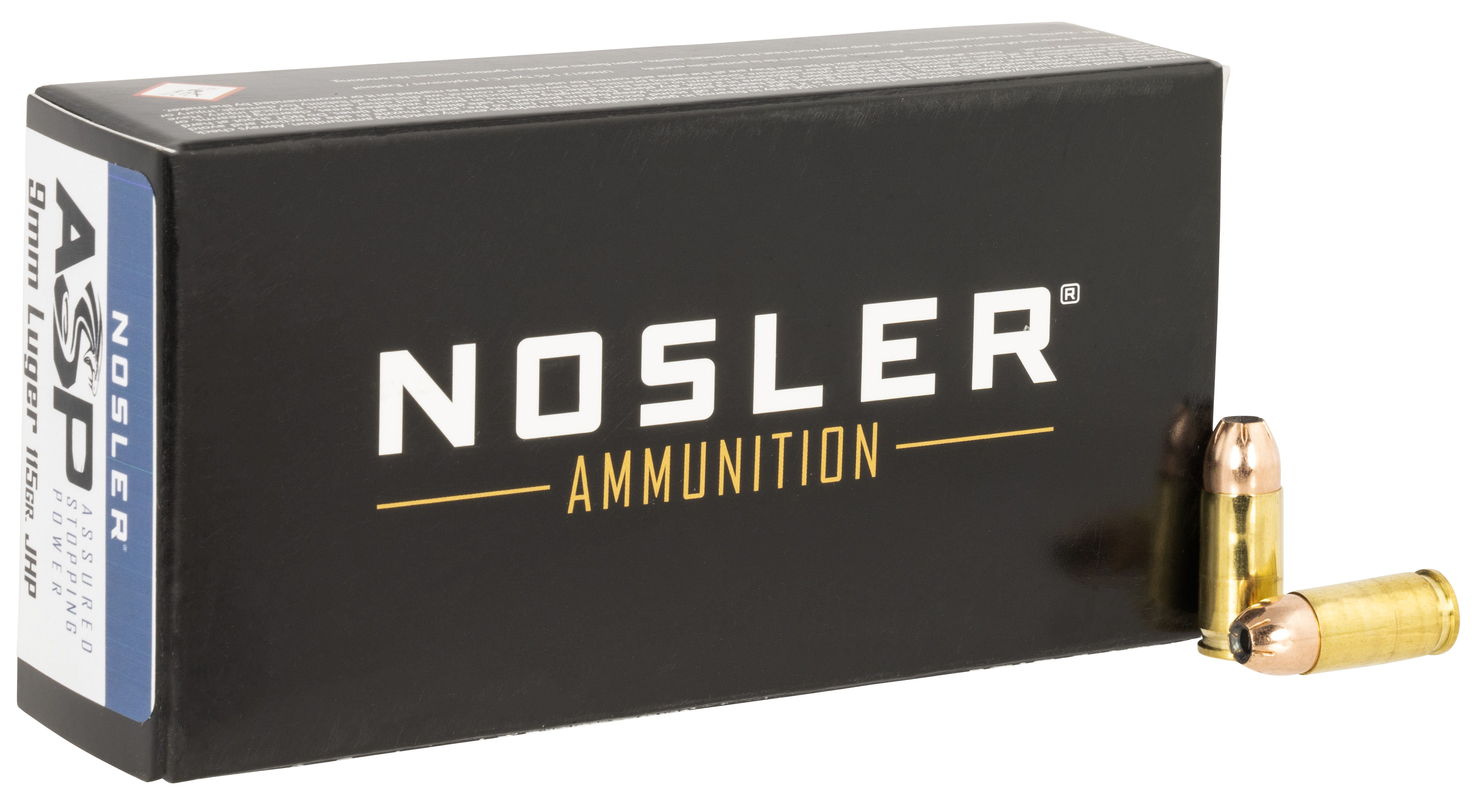 Nosler Match Grade 9mm Luger Hollow Point Jacketed 115 Grain 50 Rounds