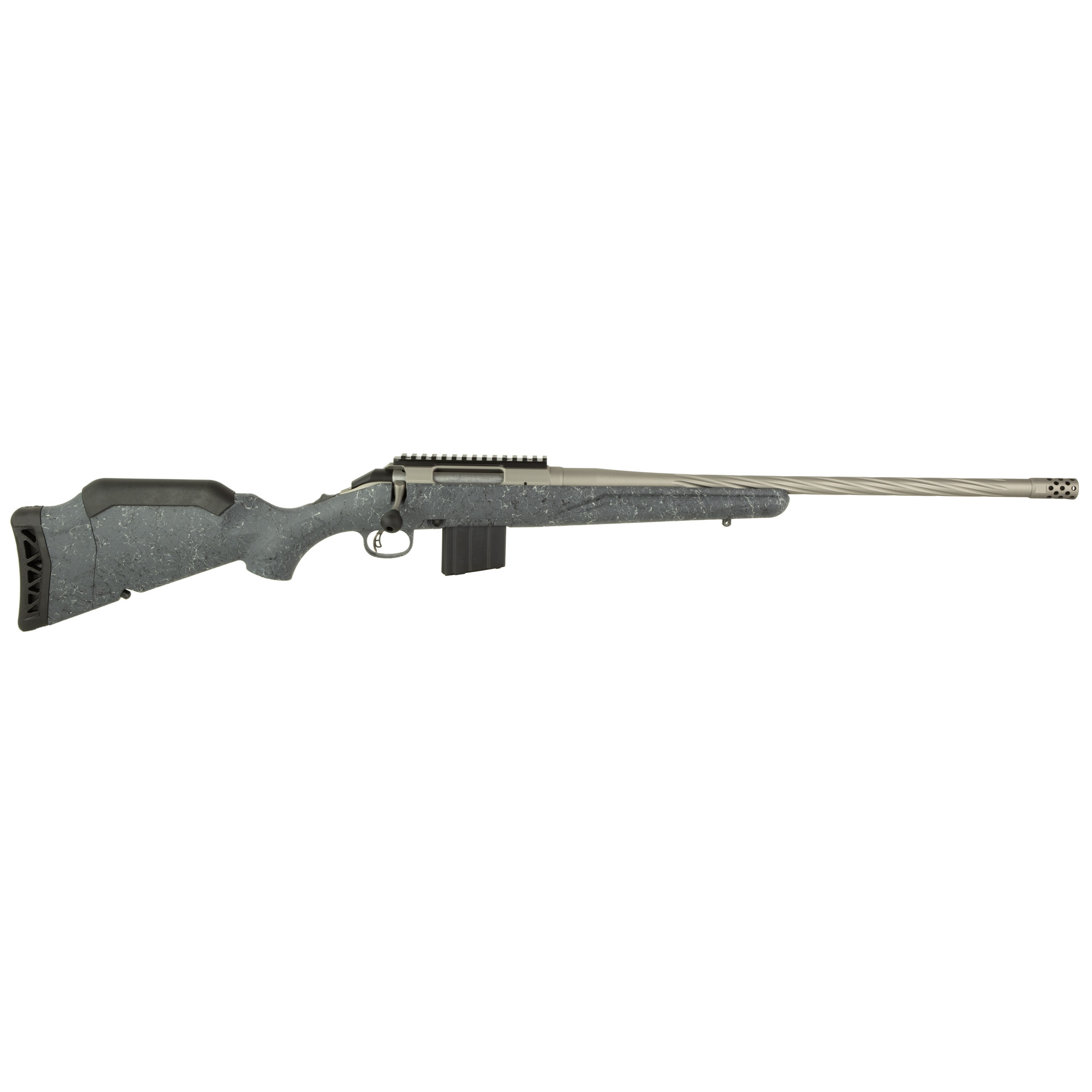 Ruger American Gen Ii 350 Legend 20 inch 5 round Gray Splatter Cerakote Threaded