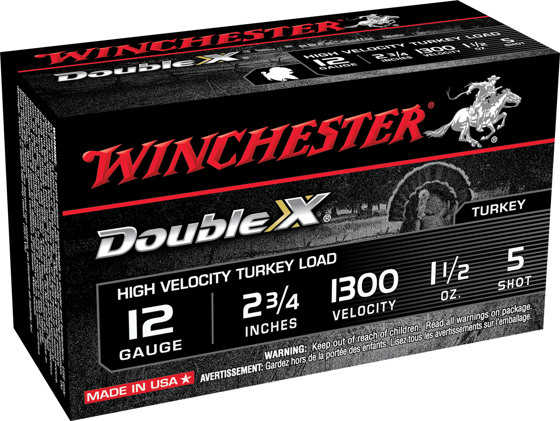 Winchester Double X Turkey Load 12 Gauge Copper Plated Shot 1 1/2 oz 10 Rounds