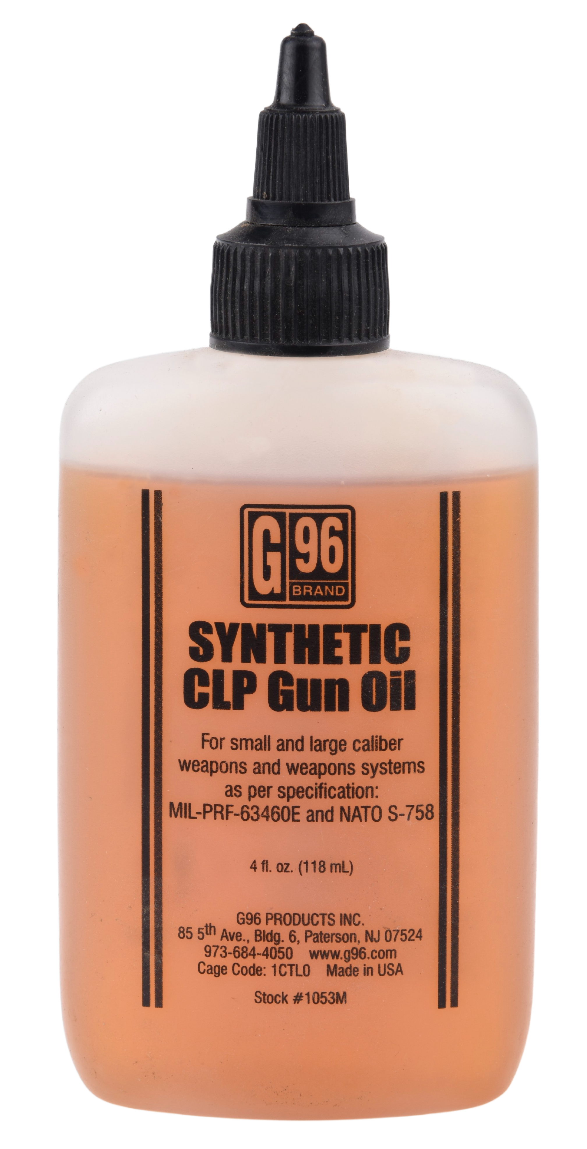 G96 1053 Synthetic Lube  4 oz Squeeze Bottle