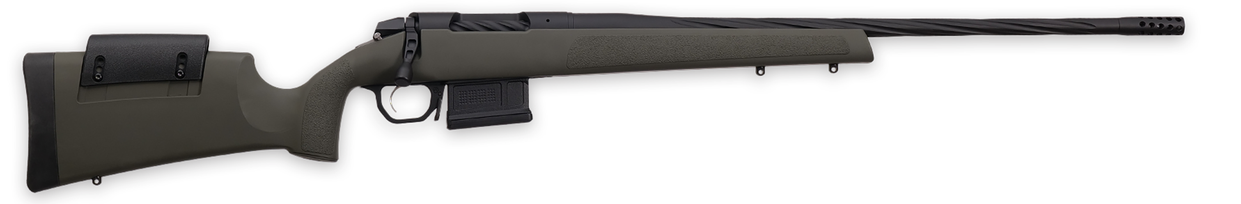 Weatherby 307 Range XP 280 Ackley Improved 24 Inch 5+1 OD Green Synthetic Stock