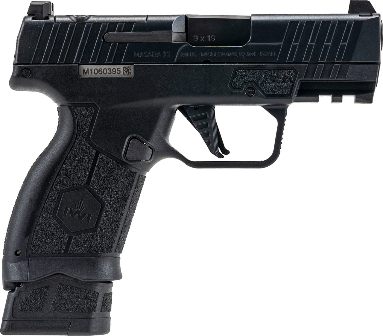 IWI MASADA Slim Elite Pistol 9mm 3.1 in. Black Optics Ready 13 rd.