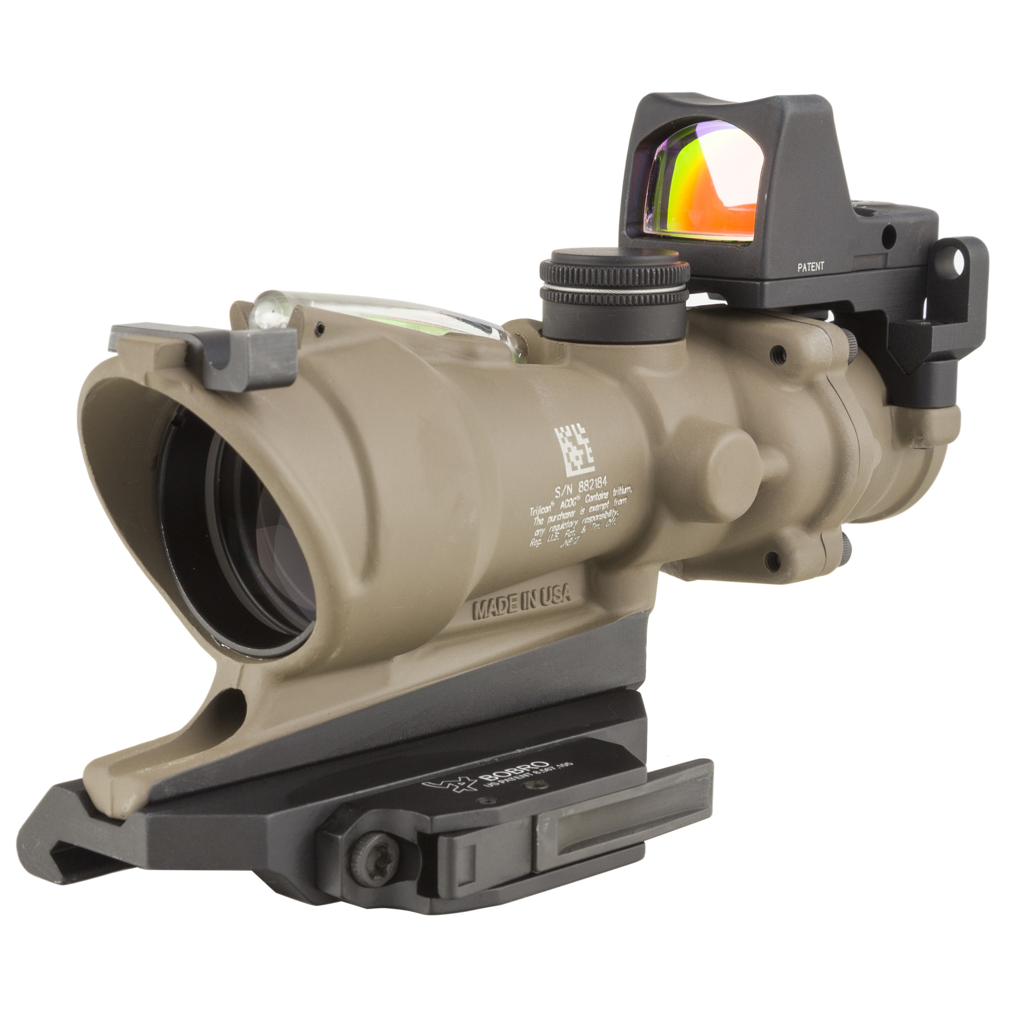 Trijicon ECOS ACOG 4x32 Flat Dark Earth Green Crosshair 223 556 BDC 1 Inch Mount