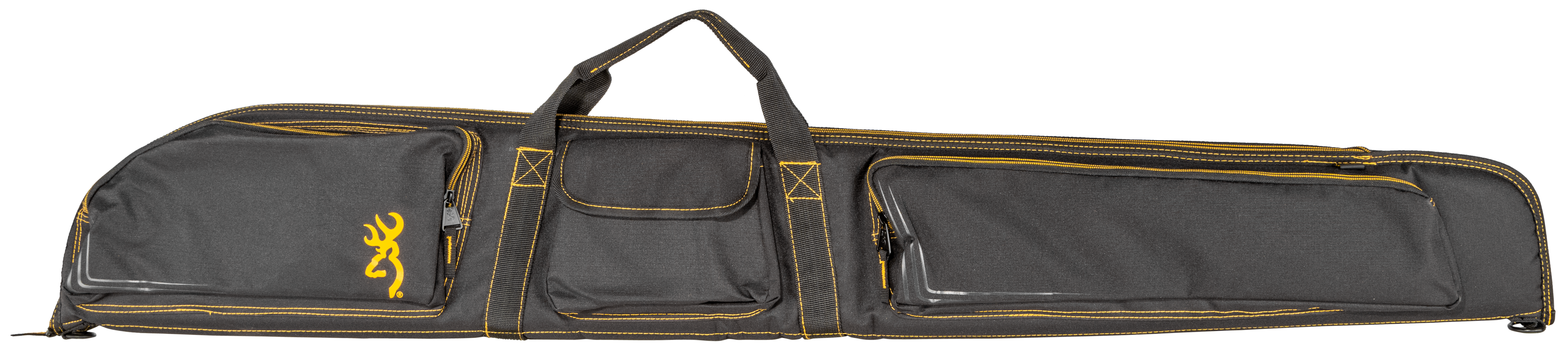 Browning 1419559902 Black & Gold Shotgun Case Black w/Buck Mark Logo 600D Polyester Ripstop 54"