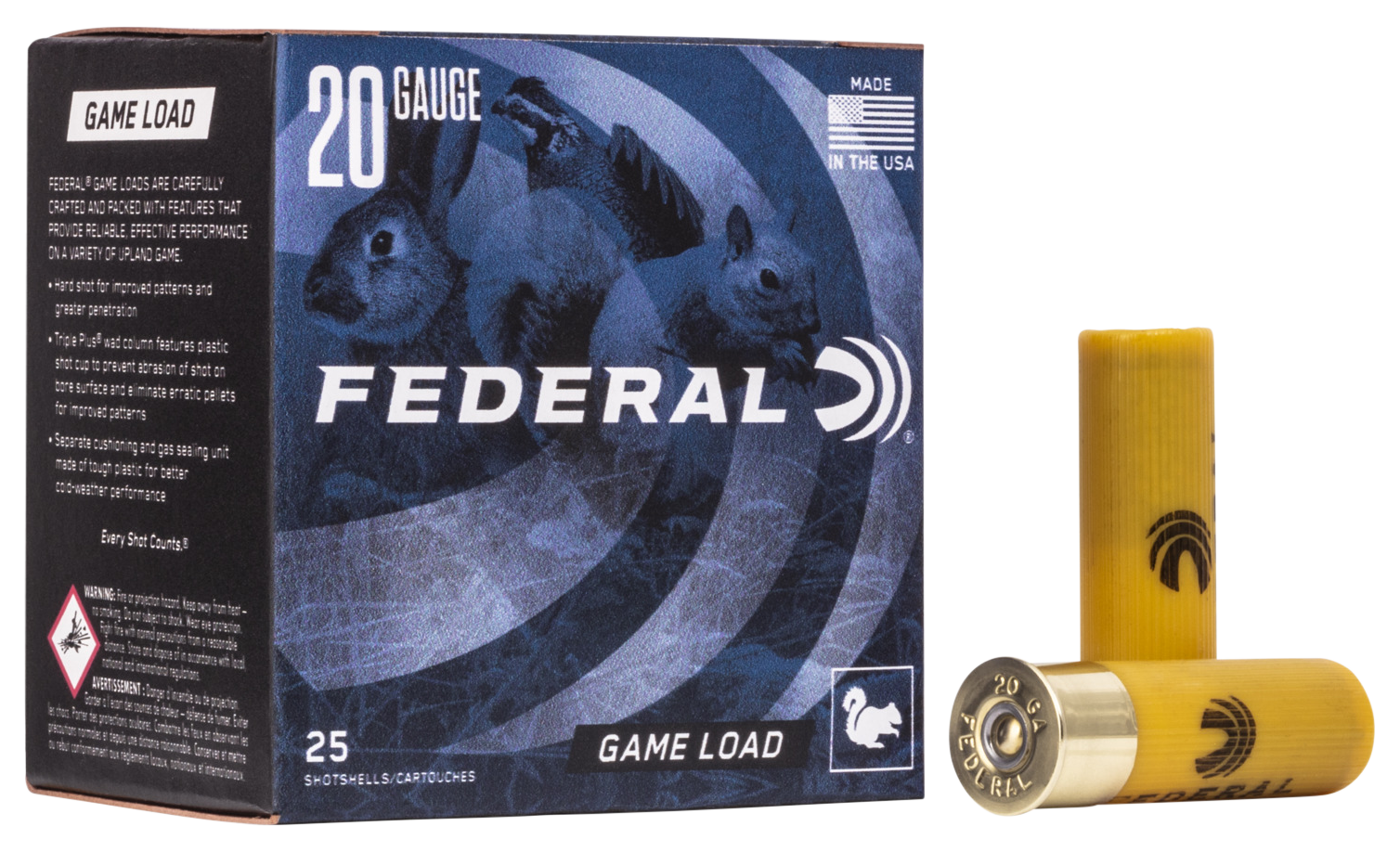 Federal Game-Shok Upland Load 20 Gauge Lead 7/8 oz 25 Rounds