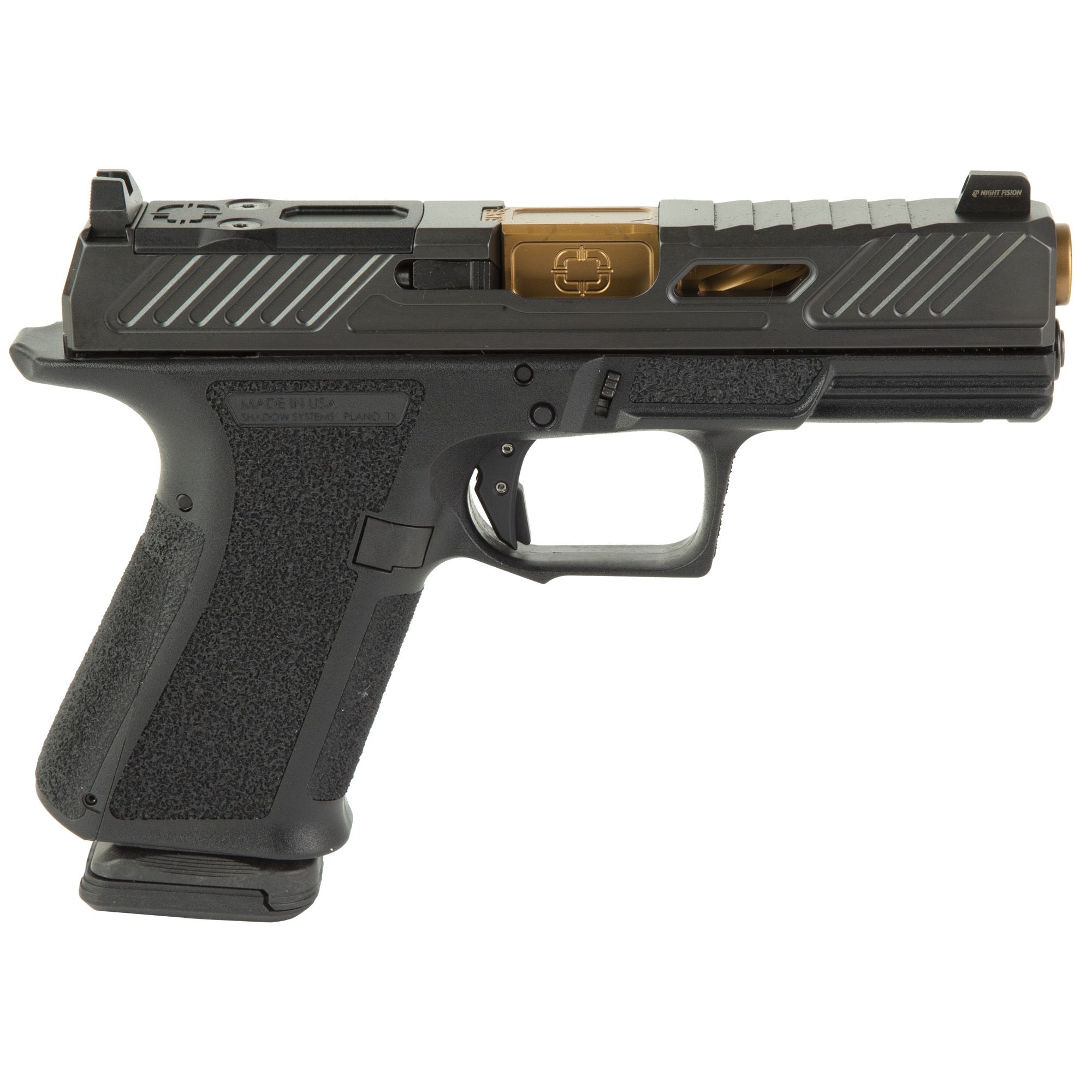 Shadow Systems MR920 Elite Slide Optic Pistol 9mm 4 in Black Frame Unthreaded Barrel Bronze 15rd