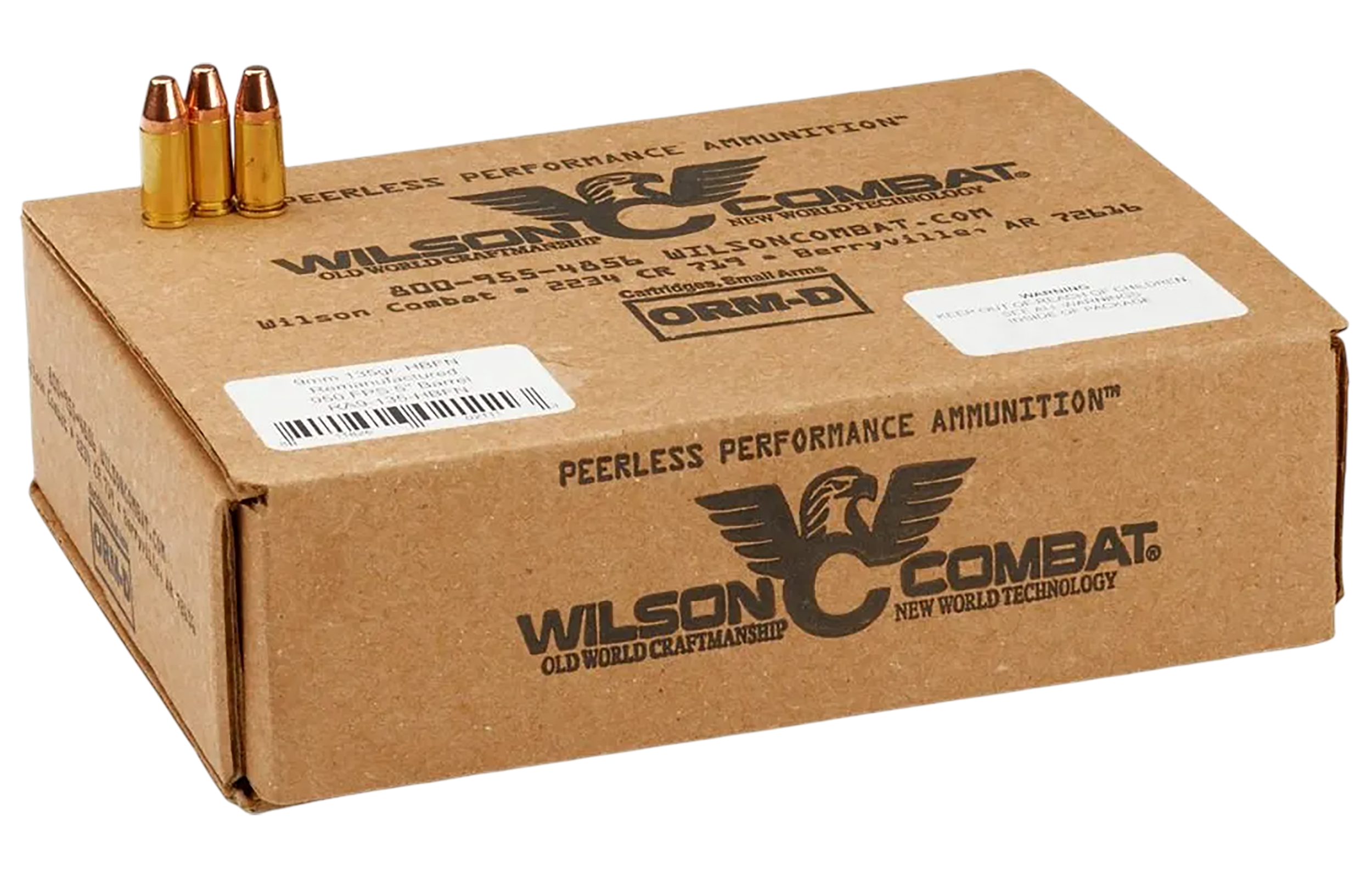 Wilson Combat Training 9mm Luger Hollow Base Flat Nose 135 Grain 50 Rounds
