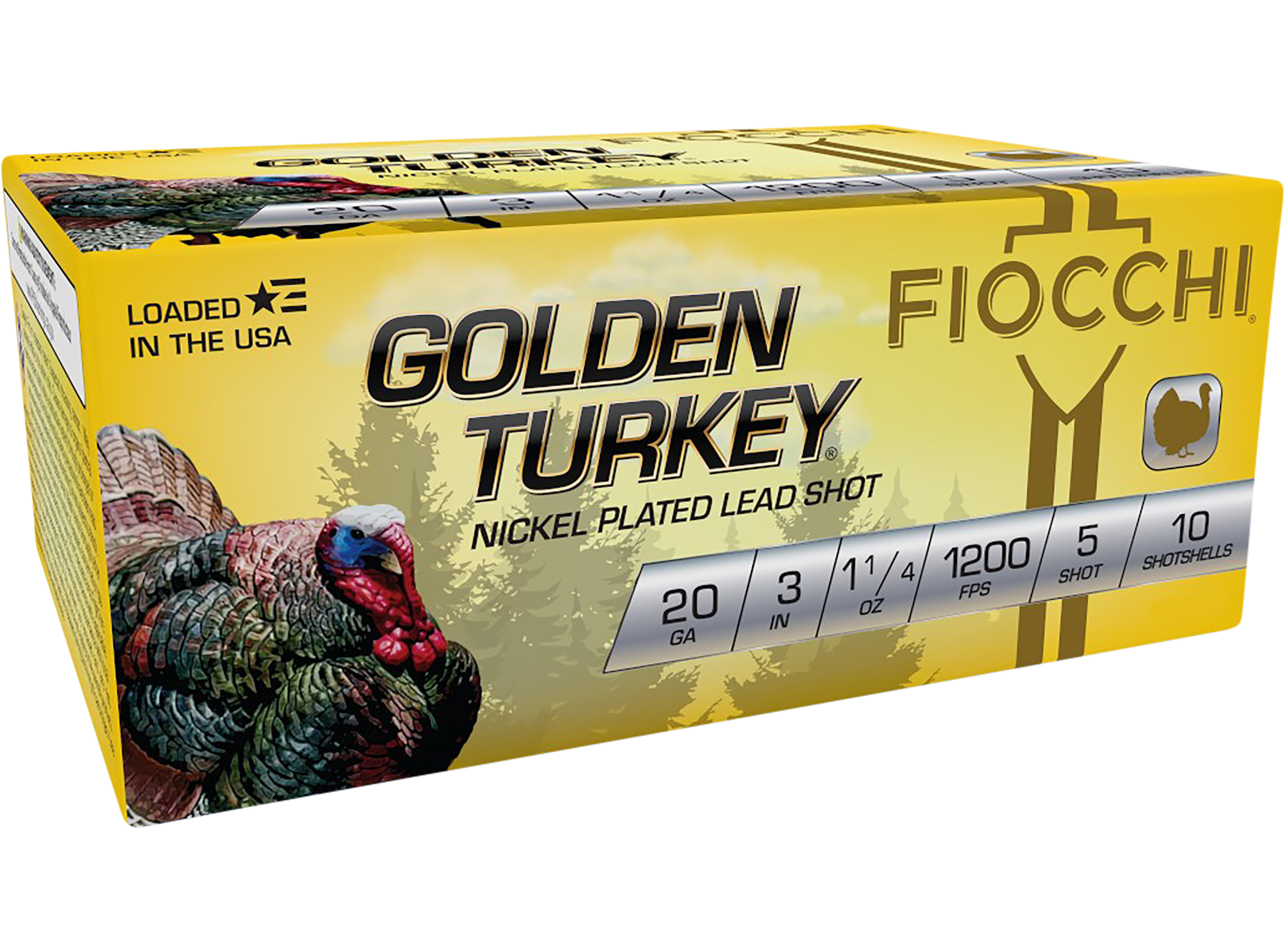 Fiocchi Golden Turkey 20 Gauge Lead Shot 1 1/4 oz 10 Rounds