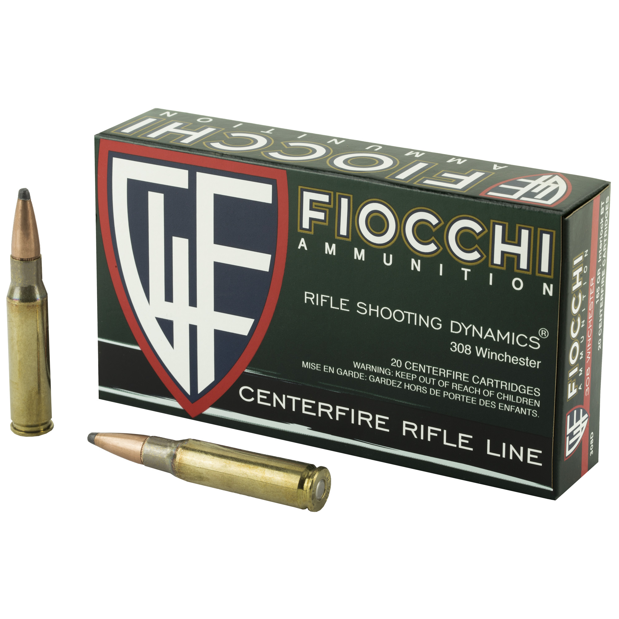 Fiocchi Field Dynamics 308 Winchester Pointed Soft Point 165 Grain 20 Rounds