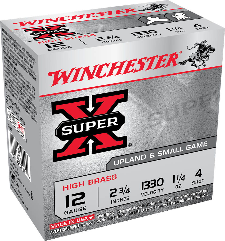 Winchester, Super-X High Brass, 12 Gauge, Lead shot, 1 1/4 oz, 25 Rounds