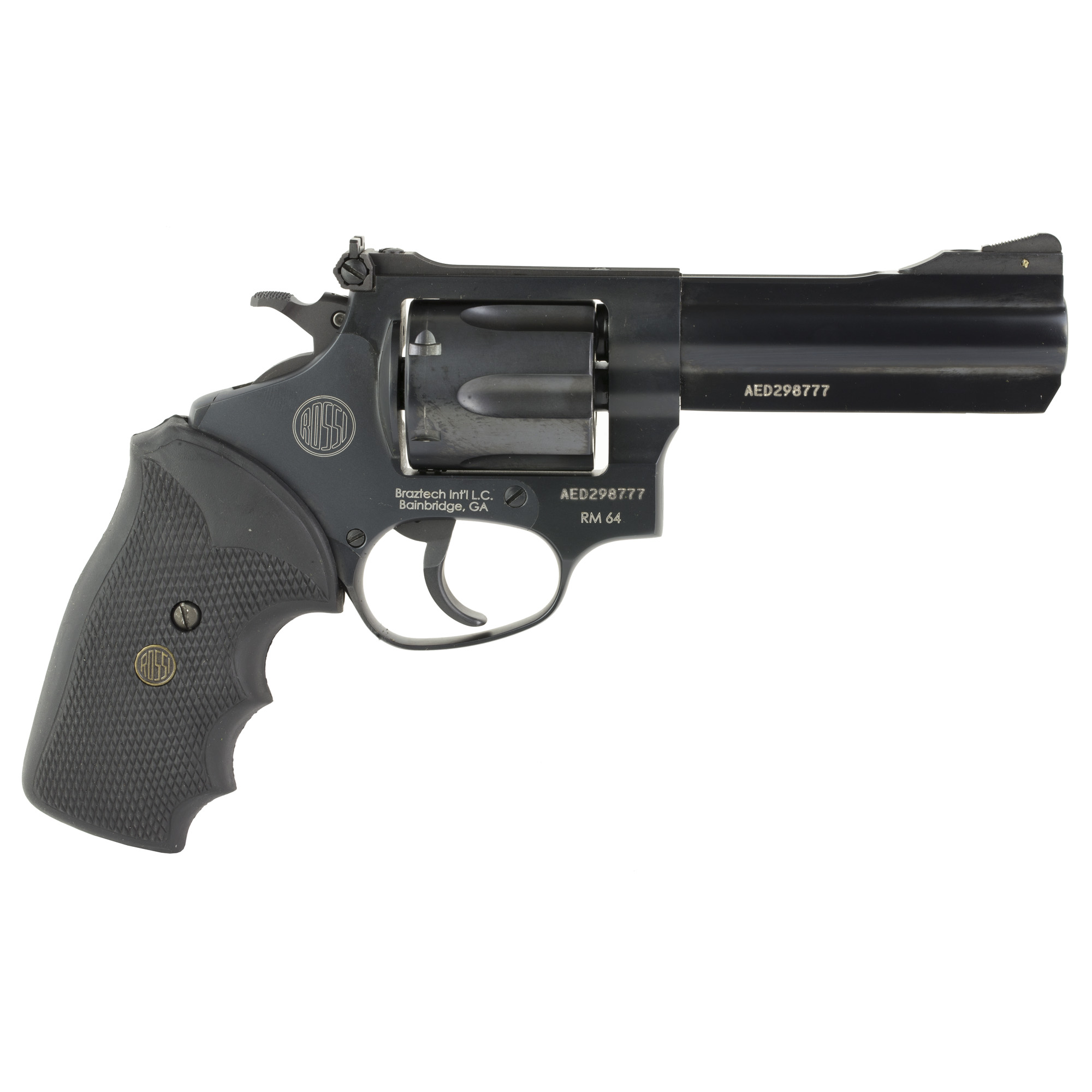 Rossi RM64 Revolver - Black | .357 Mag | 4" Barrel | 6rd | Rubber grip