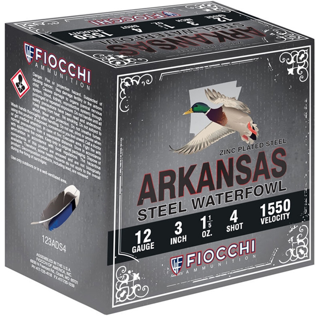 Fiocchi Arkansas Steel 12 Gauge Steel Shot 1 1/5 oz 100 Rounds