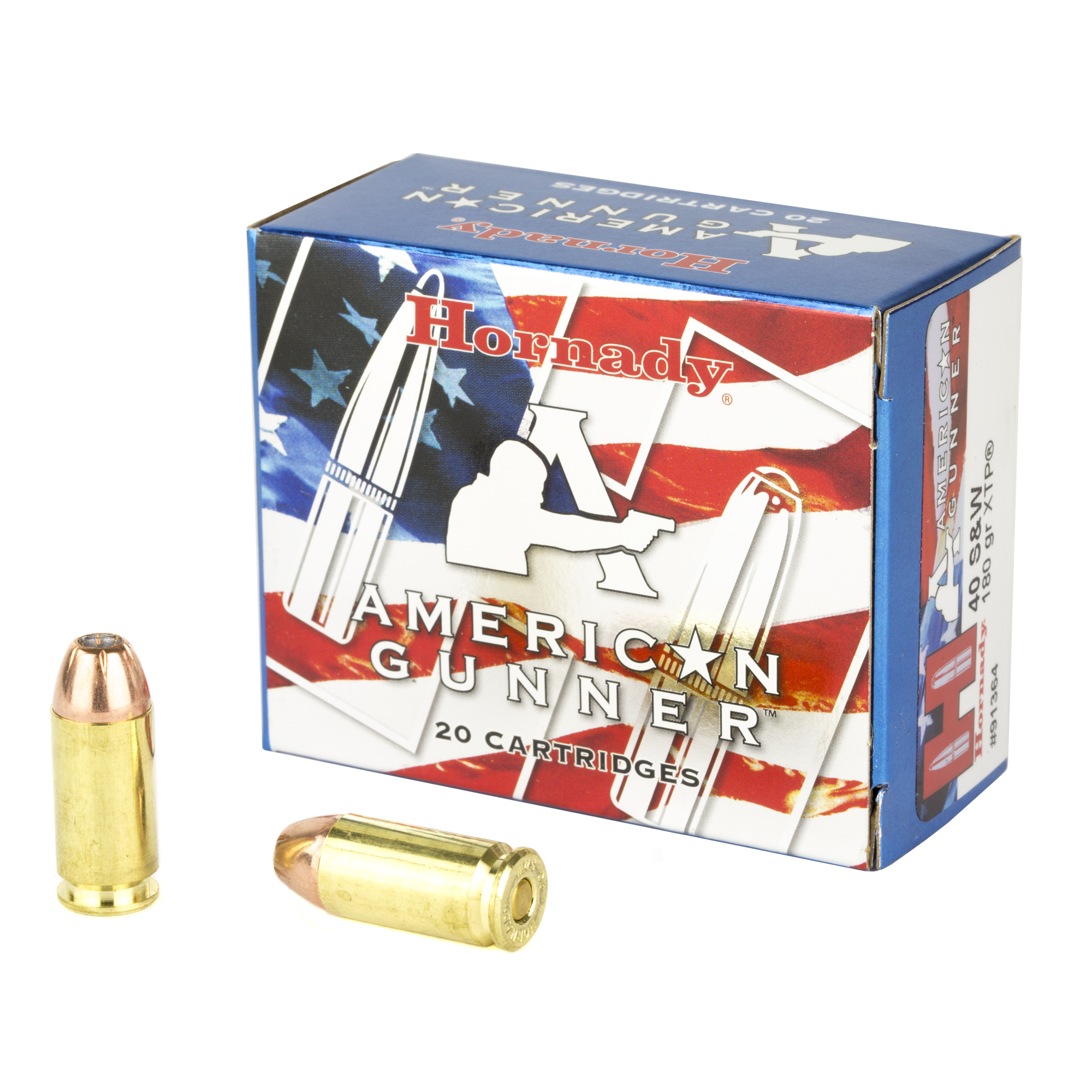 Hornady American Gunner Pistol Ammo 40 S&W 180 gr. XTP Hollow Point 20 rd.