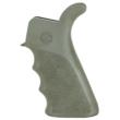 Hogue AR-15/M-16 Rubber Beavertail Grip with Finger Grooves-OD Green