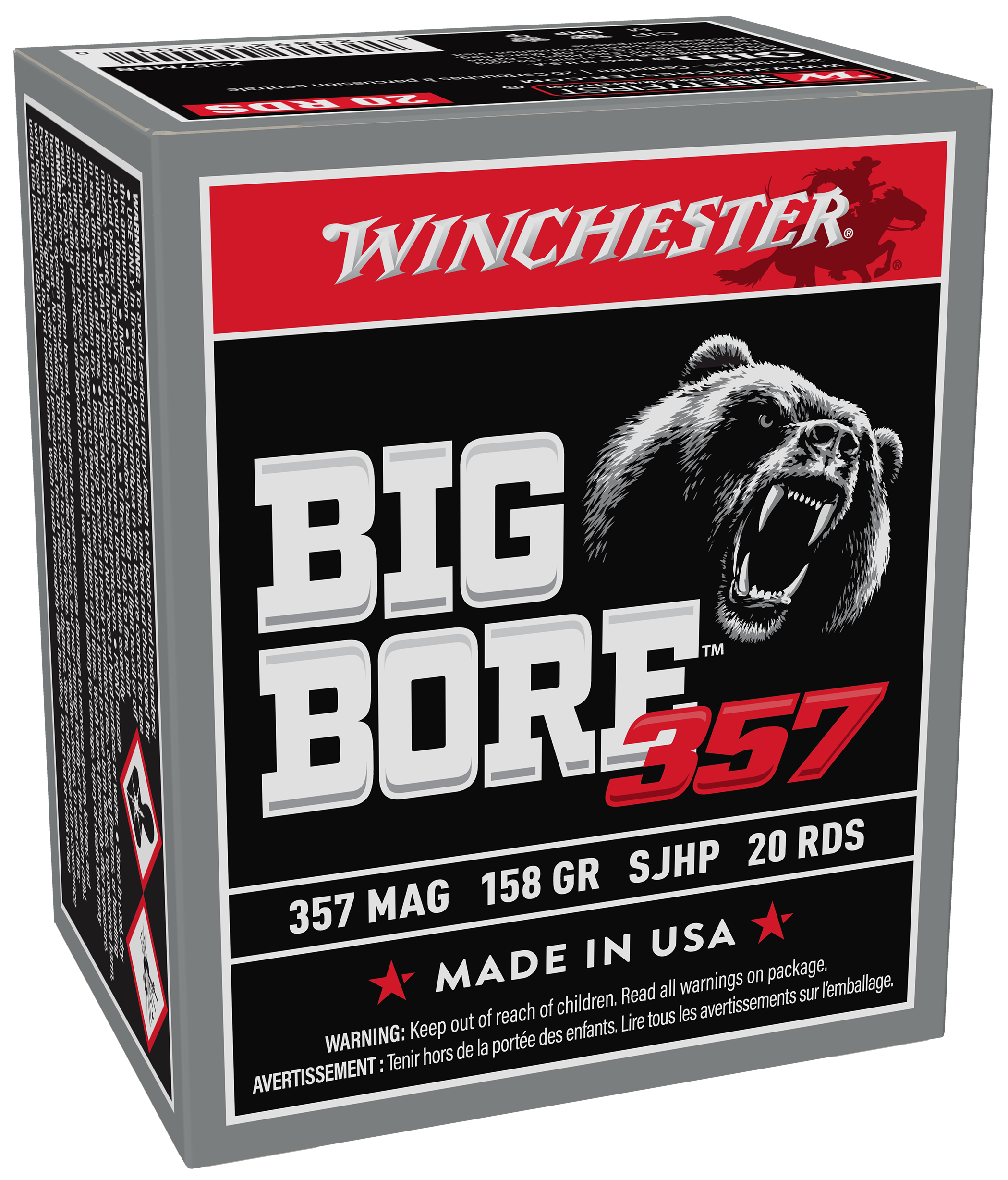 Winchester Big Bore .357 Magnum Semi Jacketed Hollow Point 157 Grain 20 Rounds