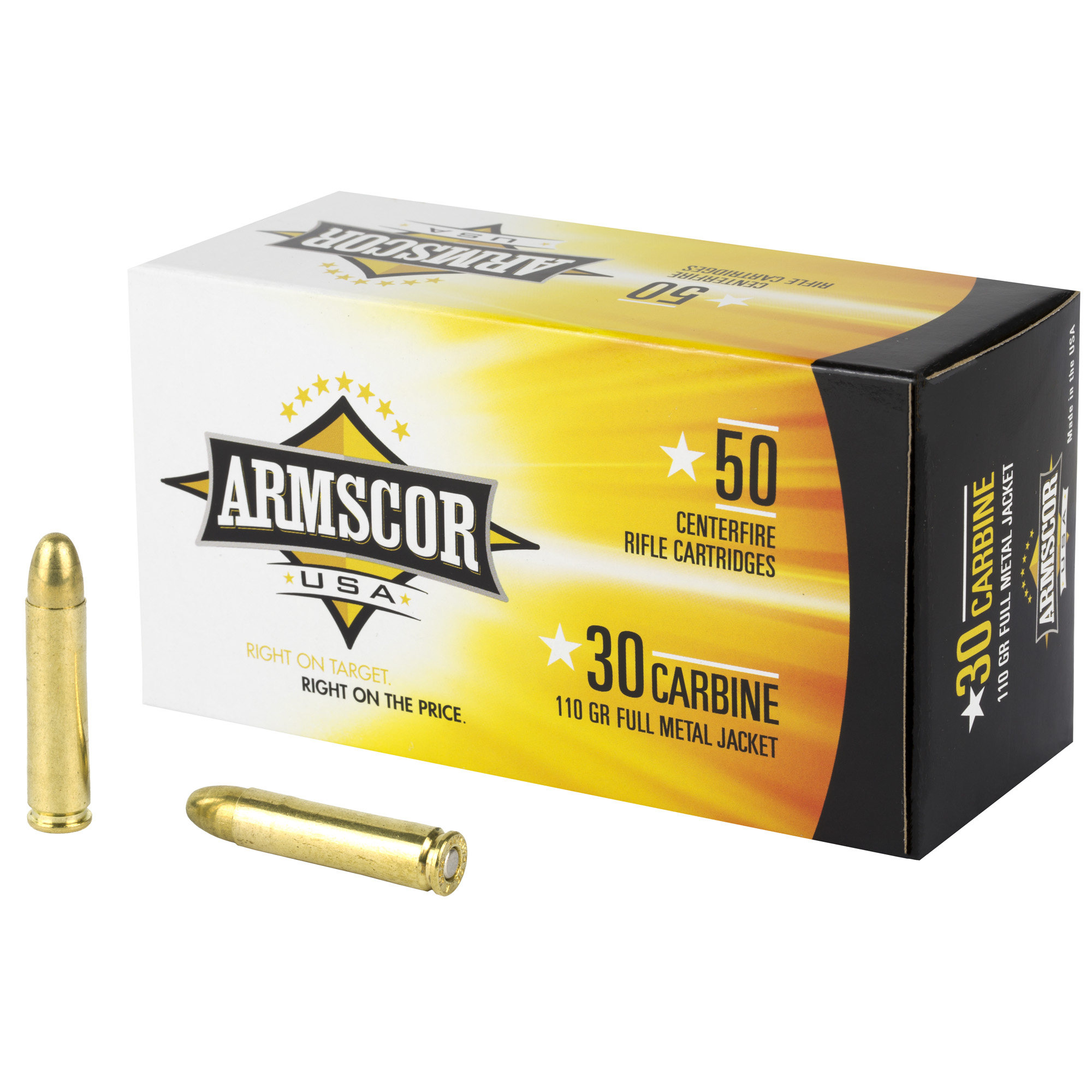 Armscor 30M1 30 Carbine Full Metal Jacket 110 Grain 50 Rounds