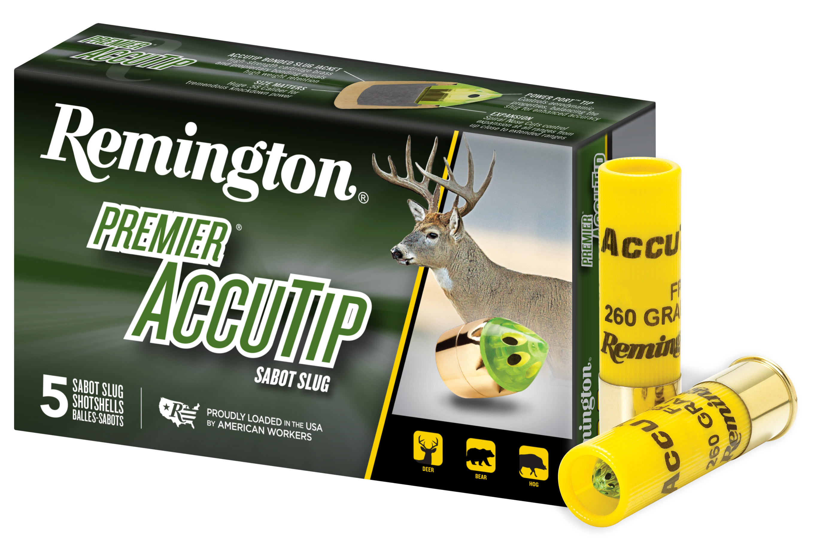 Remington Premier AccuTip Sabot Slugs 20 Gauge Sabot Slug 260 gr 5 Rounds
