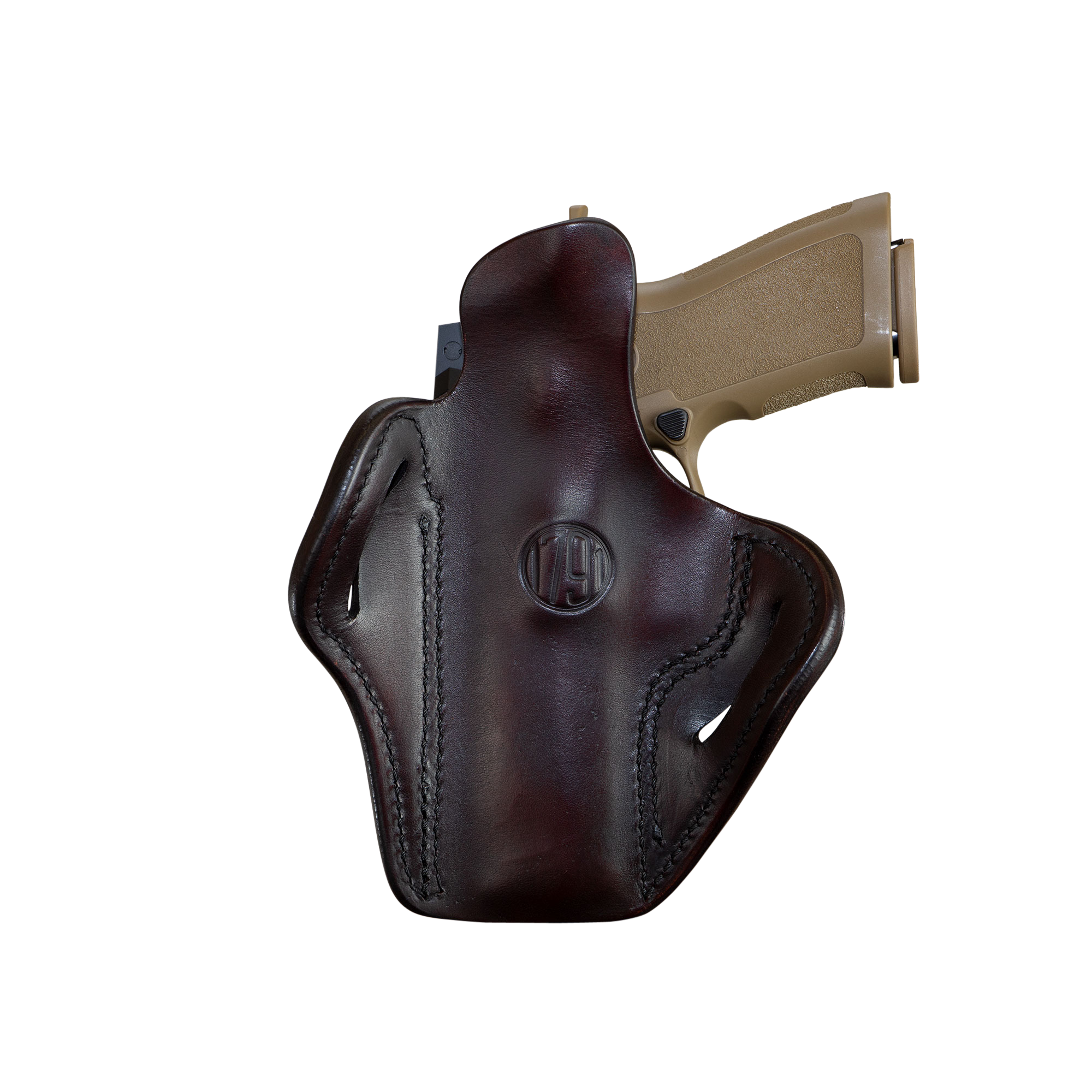 1791 Gunleather Optic Ready Belt Holster Size 2.4 Signature Brown Right Hand