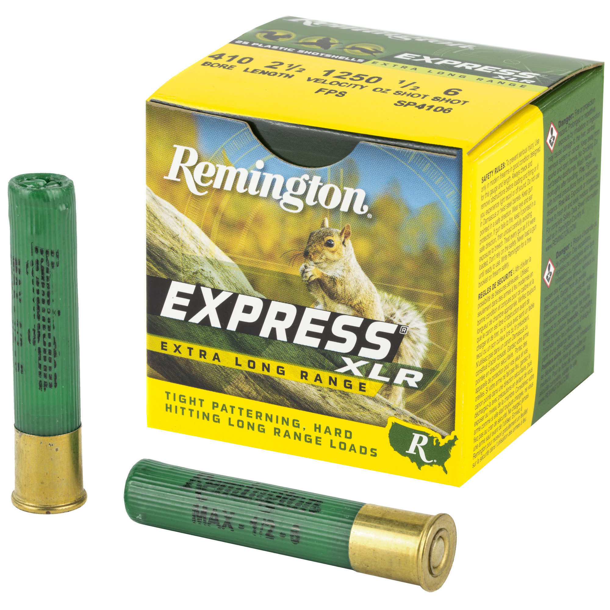 Remington Express Extra Long Range 410 Bore Lead 1/2 oz 6 Shot 25 Rounds