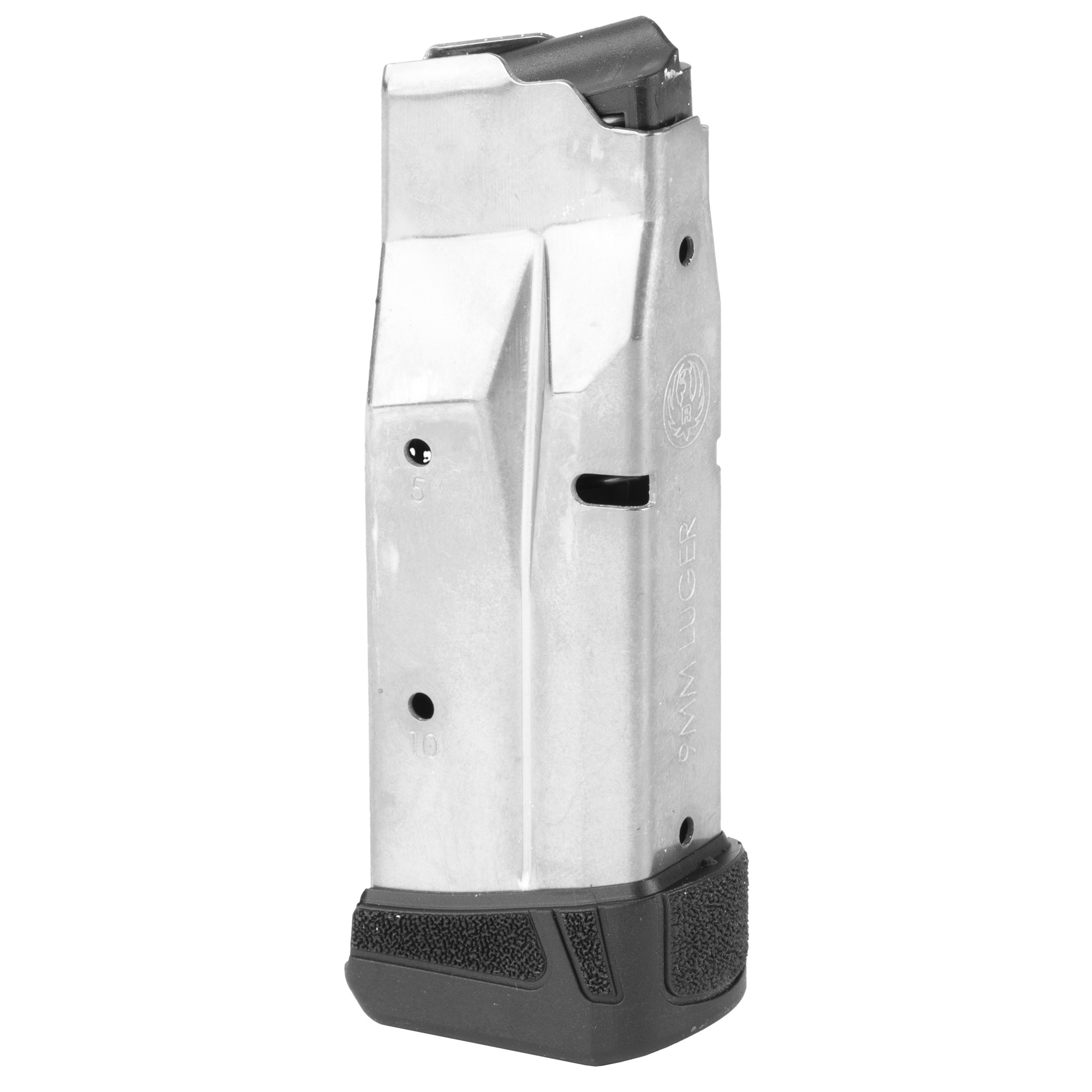 Ruger Max 9 9mm Luger Magazine E Nickel Steel Extended Floorplate Made in USA