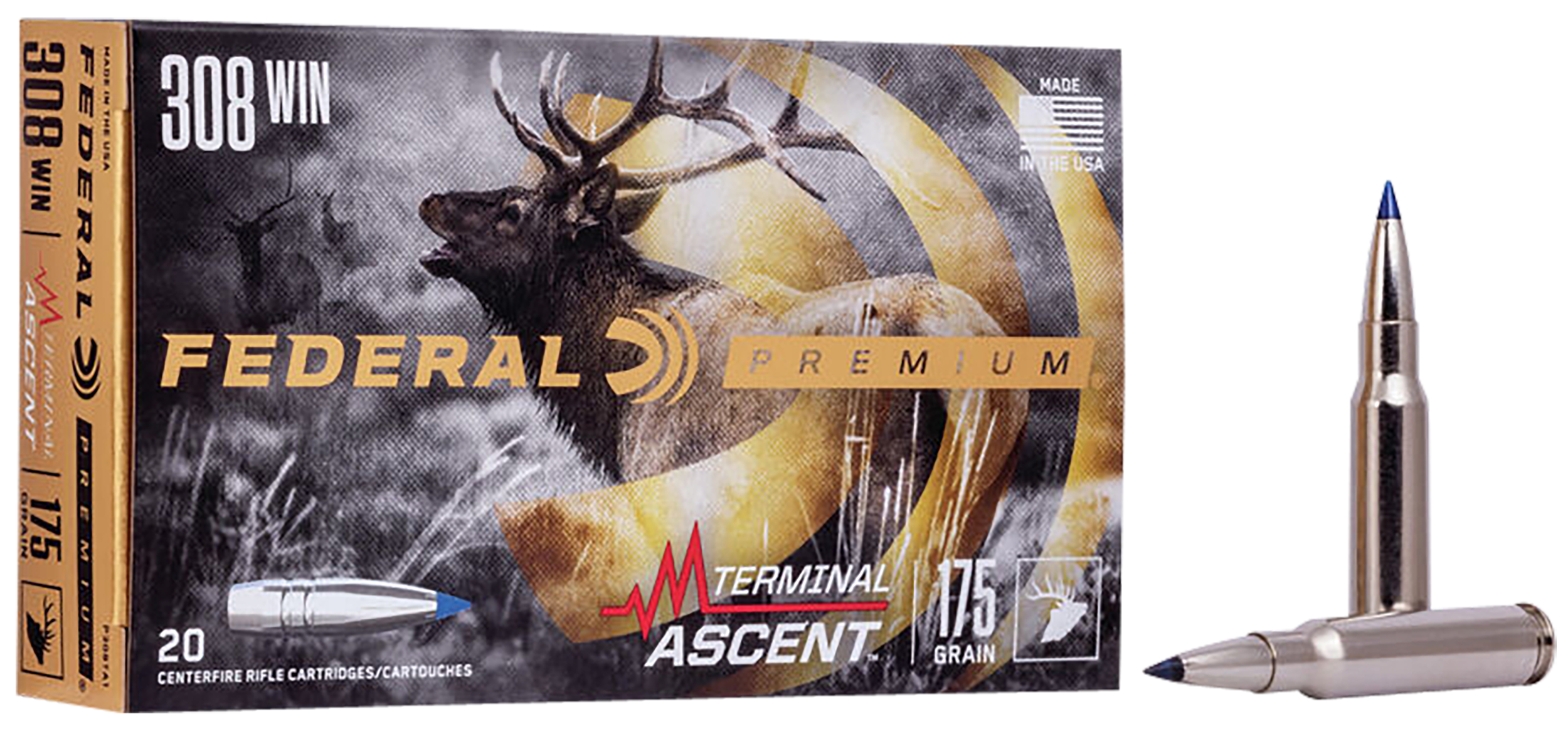 Federal Premium, Terminal Ascent, .308 Winchester, 175 Grain, 20 Rounds