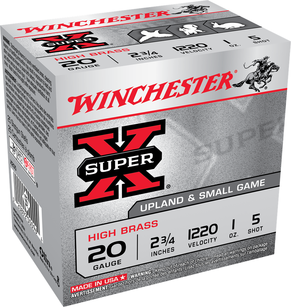Winchester, Super X High Brass Game Load, 20 Gauge, Lead Shot, 1 oz, 25 Rounds