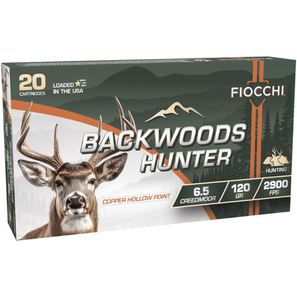 Fiocchi Backwoods Hunter 6.5 Creedmoor Copper Hollow Point 120 Grain 20 Rounds