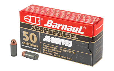 Barnaul Steel Case Pistol Ammo 40 S&W 165 gr. FMJ 50 rd.