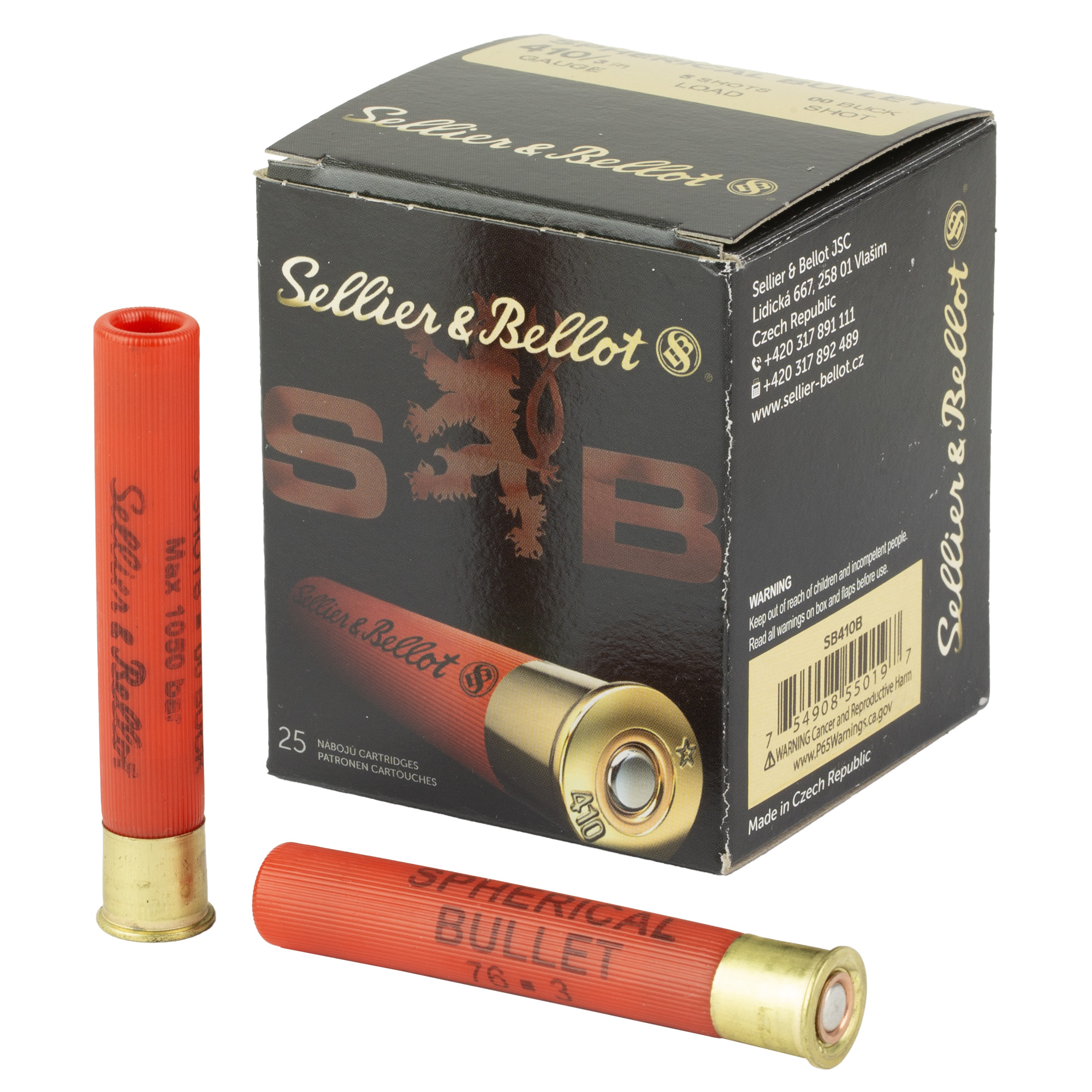 Sellier & Bellot SB410B 410 Bore Buckshot 5/8 oz 25 Rounds