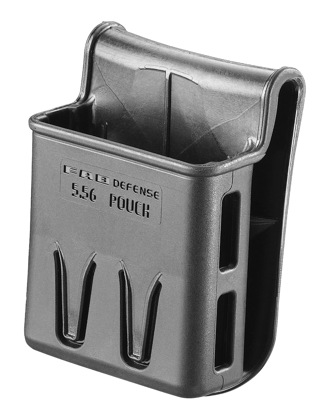 FAB Defense FX556P M4 Mag Pouch Compatible w/ M16/ M4/ AR-15 Belt Mount Black Polymer Ambidextrous