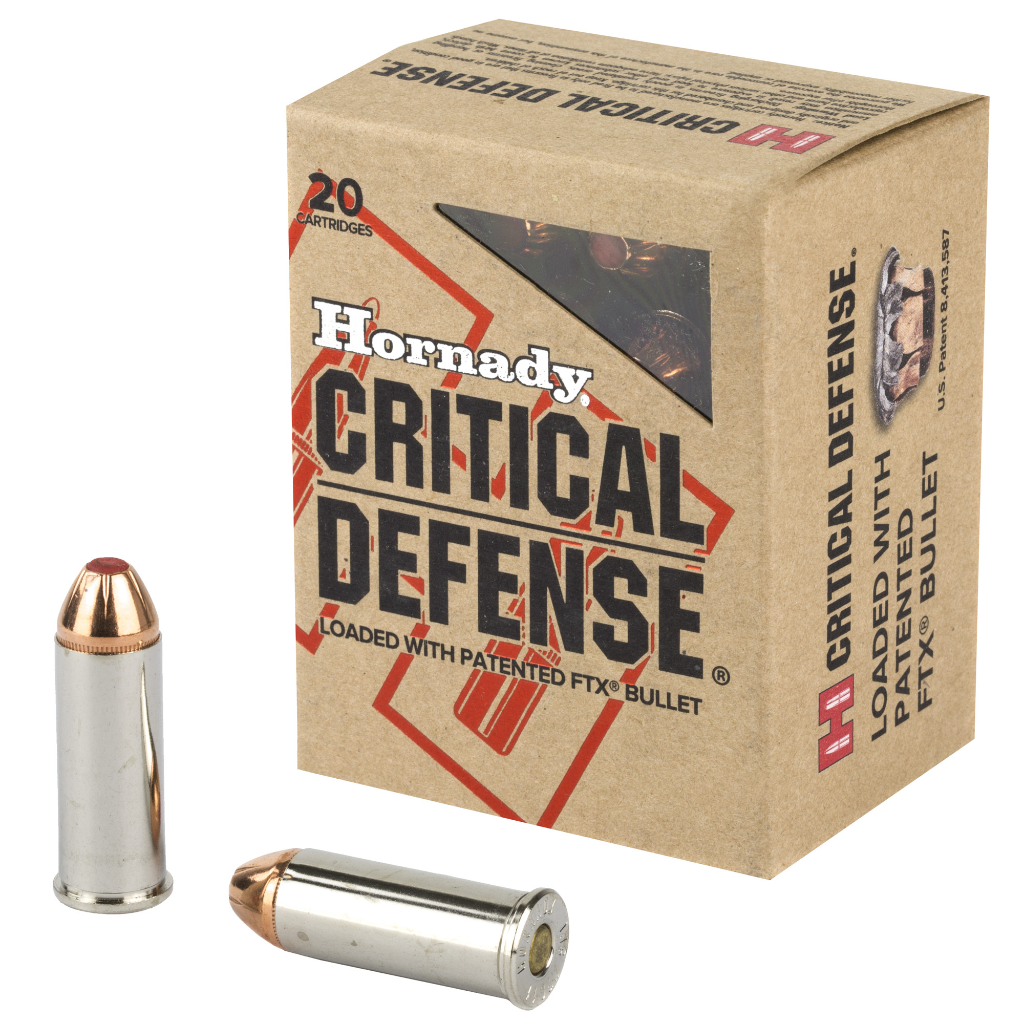 Hornady Critical Defense Pistol Ammo 44 S&W Spl 165 gr. Flex Tip eXpanding 20 rd.