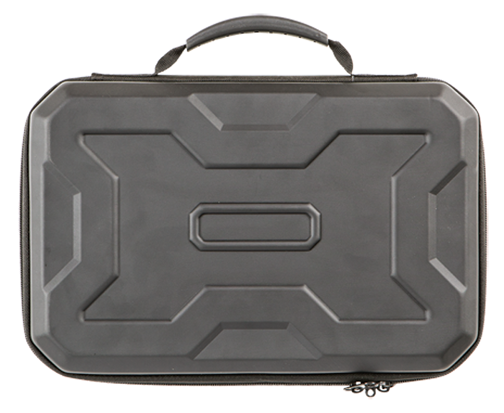 Allen 8212 EXO  Handgun Case Black Polymer, Egg Crate Foam, Lockable Zipper & Molded Rubber Handle 12" L